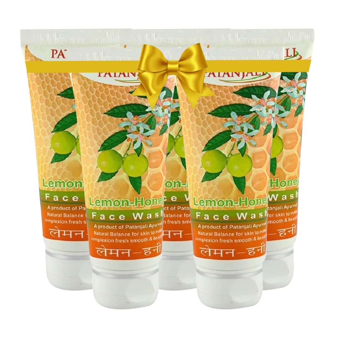JV Saundrya Lemon Honey Face Wash (60GM) - Pack of 5 | Natural Cleanser for Oily & Acne-Prone Skin | Daily Skincare Routine for Men & Women
