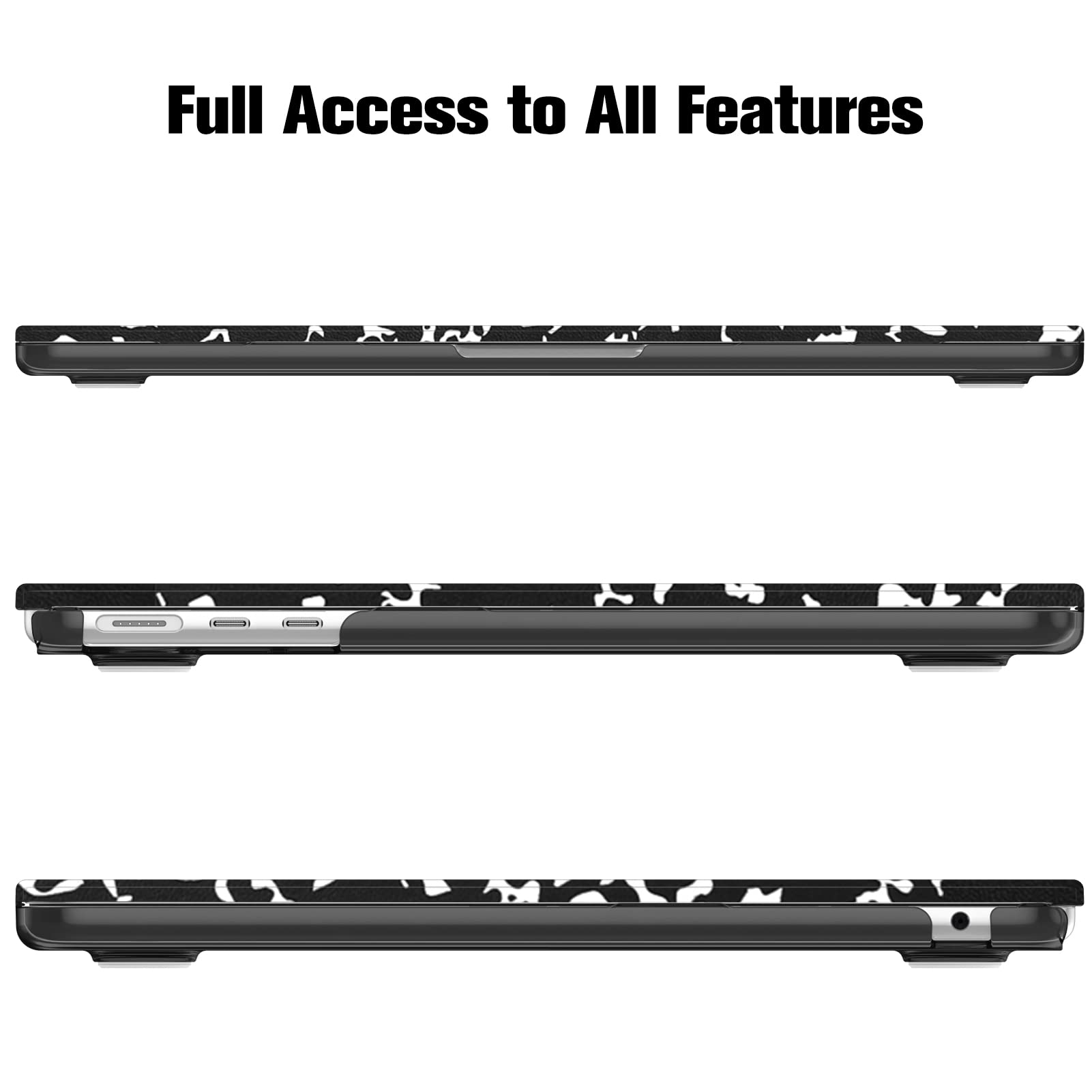 Fintie Protective Hard Shell Case for MacBook Air 13.6 Inch (2022-2025 Models A3240 A3113 A2681) - Snap On Cover Compatible with M2 M3 M4 Chip - Composition Book Design - Perfect for School, Office & Travel Protection