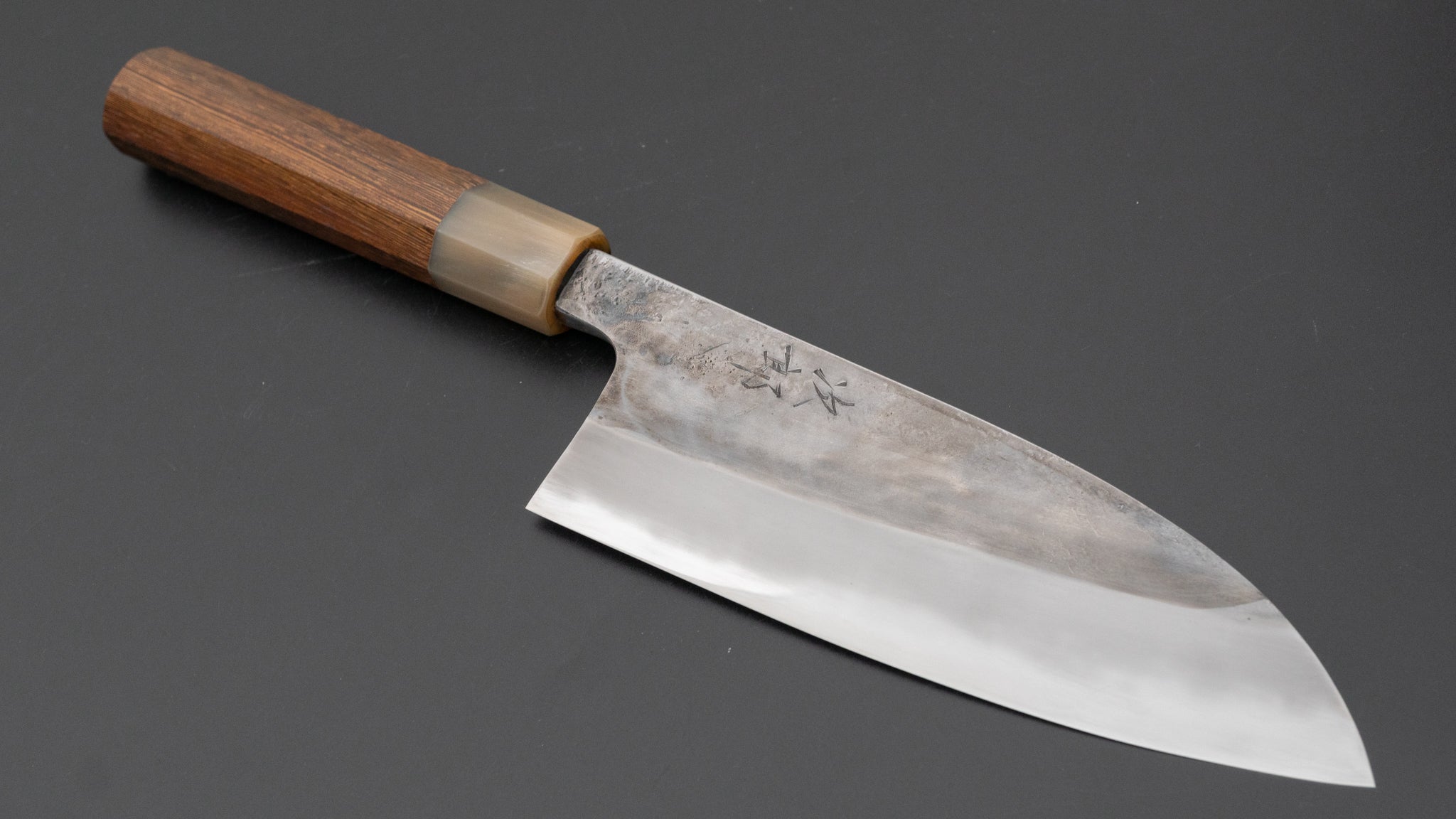 Premium Jiro Tsuchime Wa Santoku 165mm Japanese Chef Knife with Taihei Tagayasan Handle - Perfect for Slicing, Dicing & Chopping Vegetables, Meat & Fish in Professional Kitchens & Home Cooking