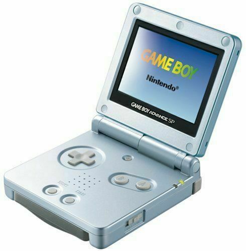 Original Nintendo Game Boy Advance SP AGS-101 Pearl Blue - Retro Handheld Console for Classic Gaming, Travel & Collectors