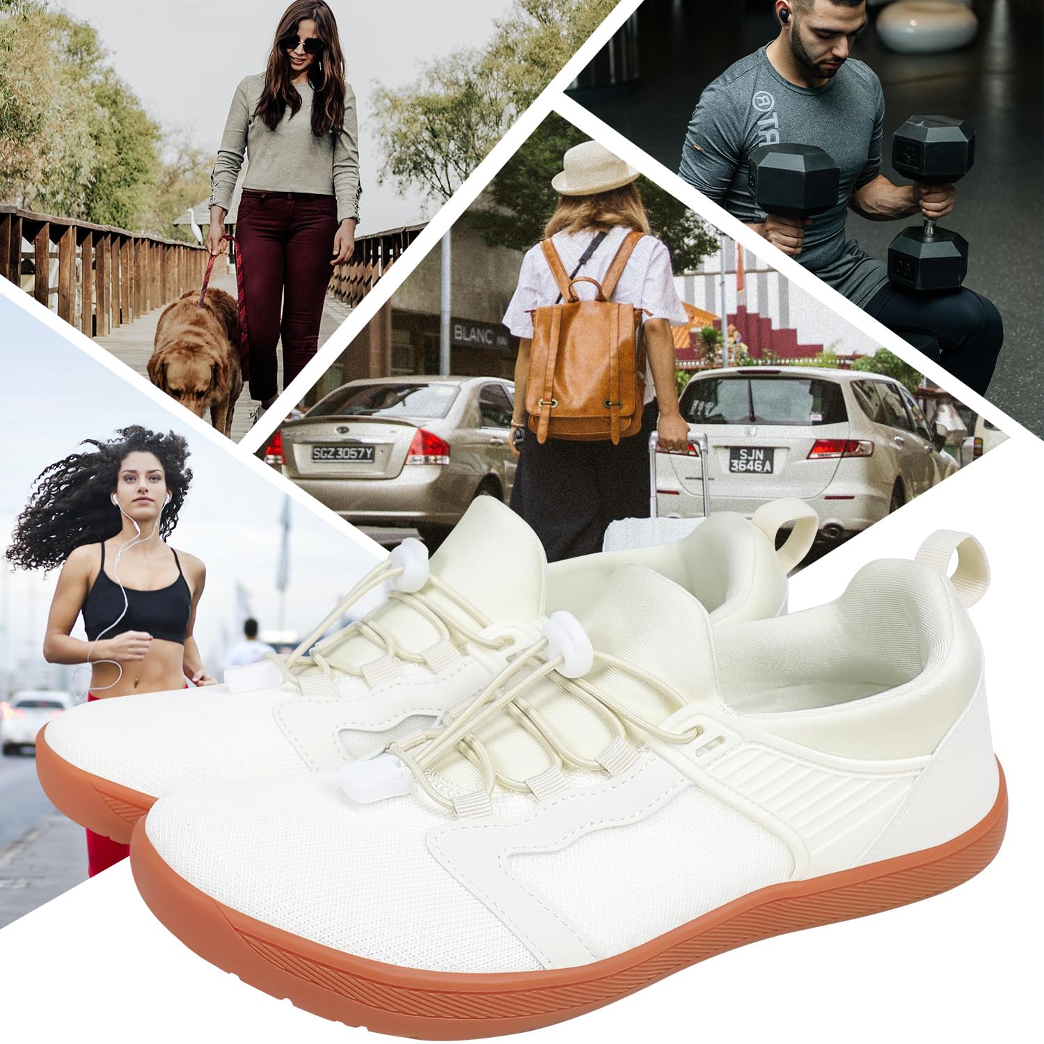 Barefoot Shoes for Men & Women - Minimalist Cross-Trainers with Wide Toe Box & Zero Drop Sole - Trail Running, Walking, Gym Workouts & Everyday Comfort - Grounded Footwear Sneakers