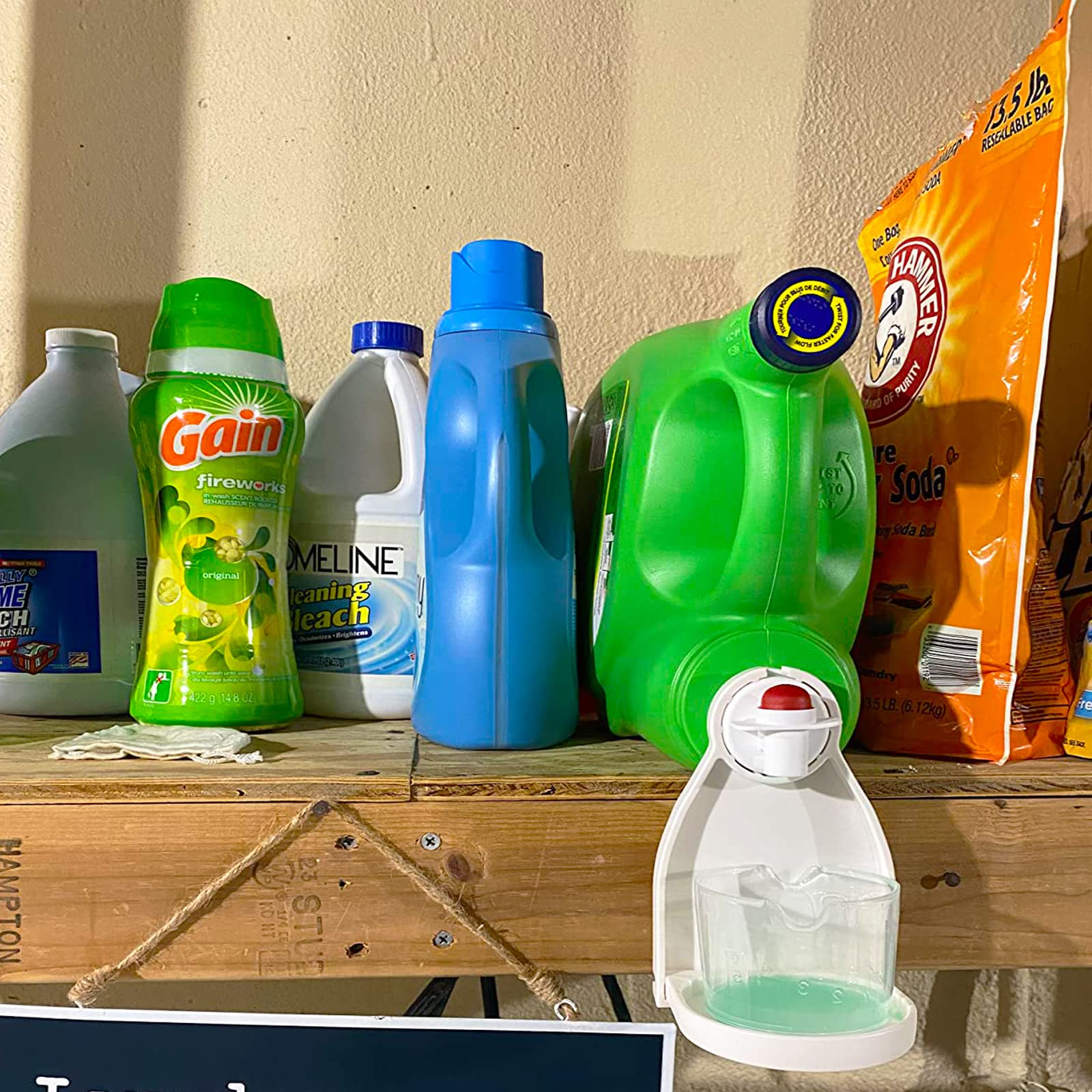 WMKGG 2-Pack Laundry Detergent Cup Holder & Drip Tray Set - No More Leaks, Perfect for Laundry Room Organization | Ideal for Top-Load Washers, Detergent Storage & Spill Prevention