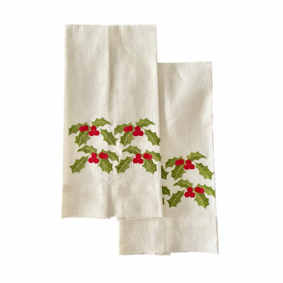 Christmas Towels Set of 2 - Holiday Kitchen & Bath Towels for Festive Decor - Perfect for Christmas Gifts, Home Decor, and Holiday Parties