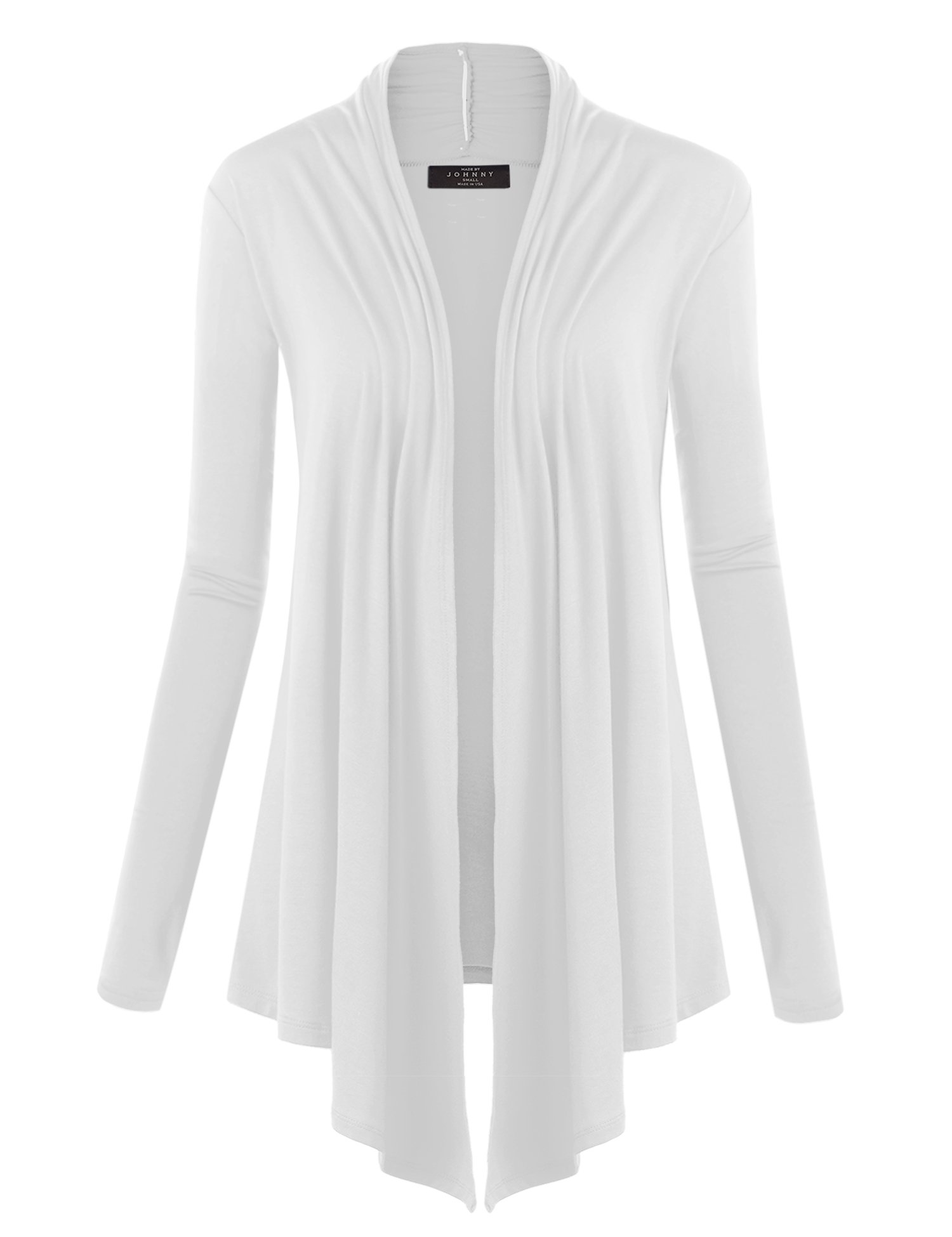 MBJ Women's Draped Open Front Cardigan Sweater - Lightweight Knit Wrap Cover Up for Office, Casual Outfits & Fall Layering