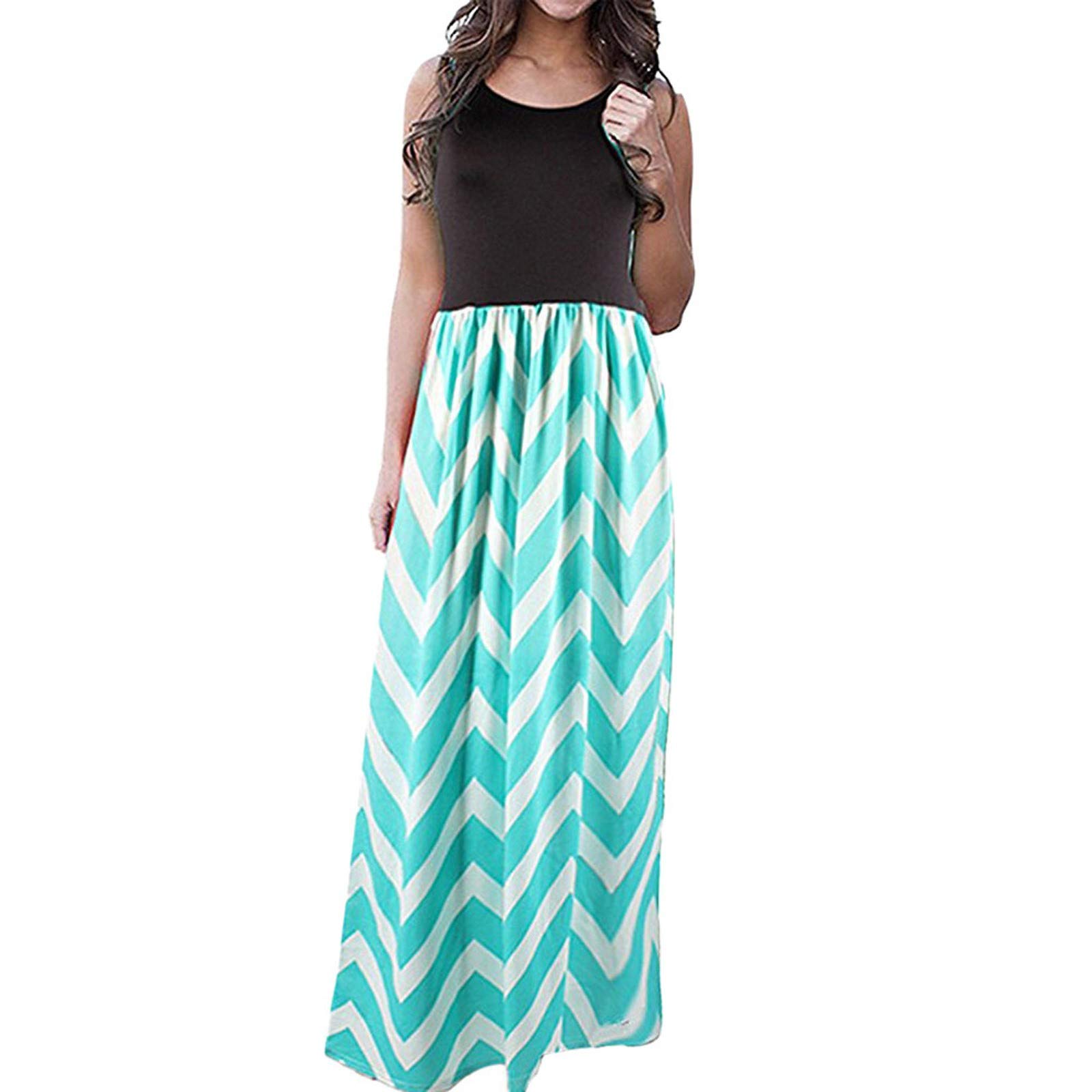 Women's Summer Shoulder Tie Strap Babydoll Dress - Casual Scoop Neck A-Line Skater Swing Mini Sundress in Green | Perfect for Weddings, Beach Vacations & Outdoor Parties