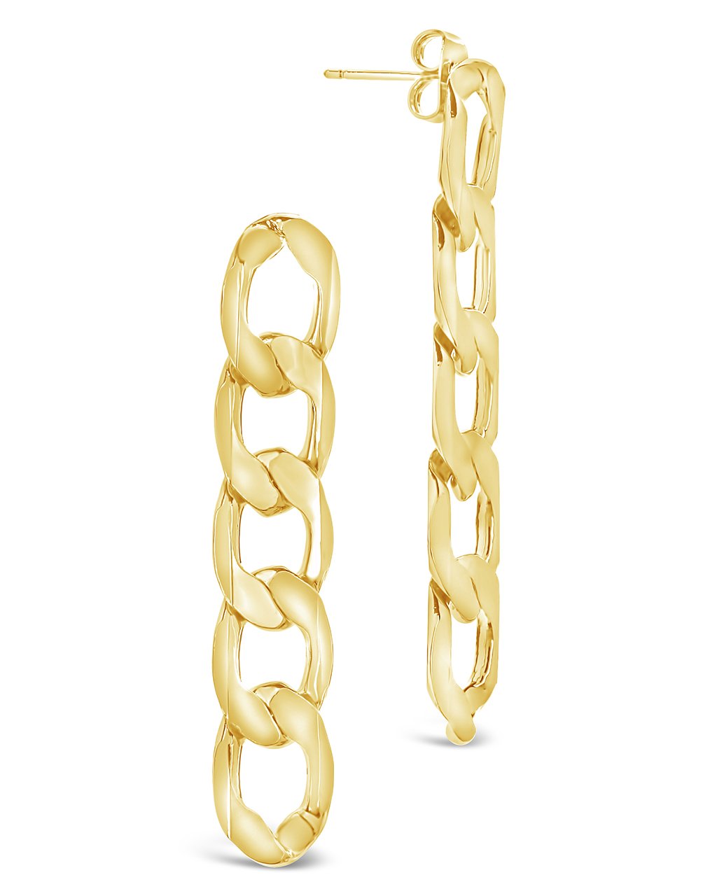 Stylish Flat Link Dangle Earrings for Women - Trendy Gold/Silver Layered Chain Drop Earrings - Perfect for Parties, Weddings & Everyday Wear