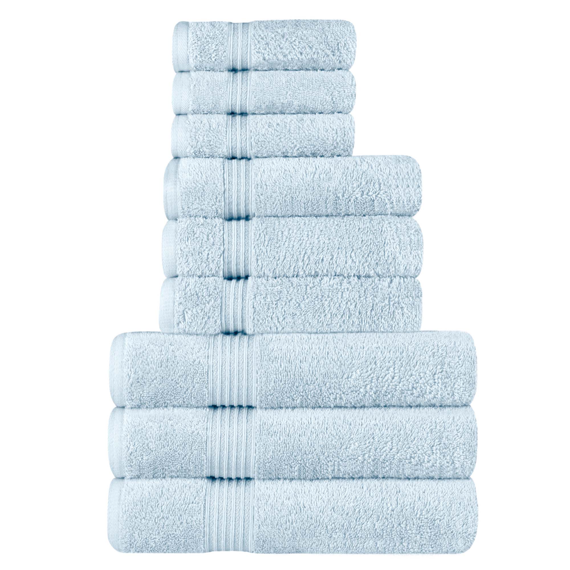 Premium Egyptian Cotton 9-Piece Bath Towel Set - Ultra Soft, Highly Absorbent, Quick-Drying - Perfect for Spa, Bathroom & Luxury Home Use