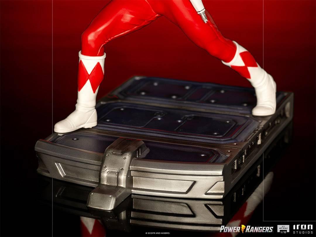 Iron Studios Power Rangers Red Ranger BDS Art Scale 1/10 Statue - Collectible Action Figure for Display & Home Decor