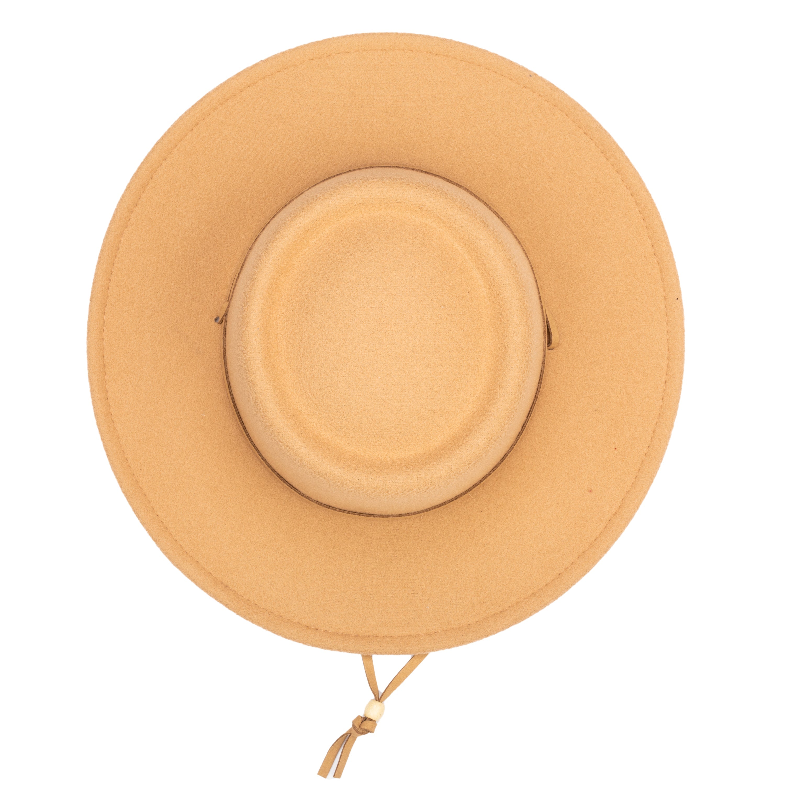 Women's Stylish Faux Felt Boater Hat with Adjustable Faux Leather Chin Cord - Perfect for Summer Outings, Beach Vacations & Fashion Accessories