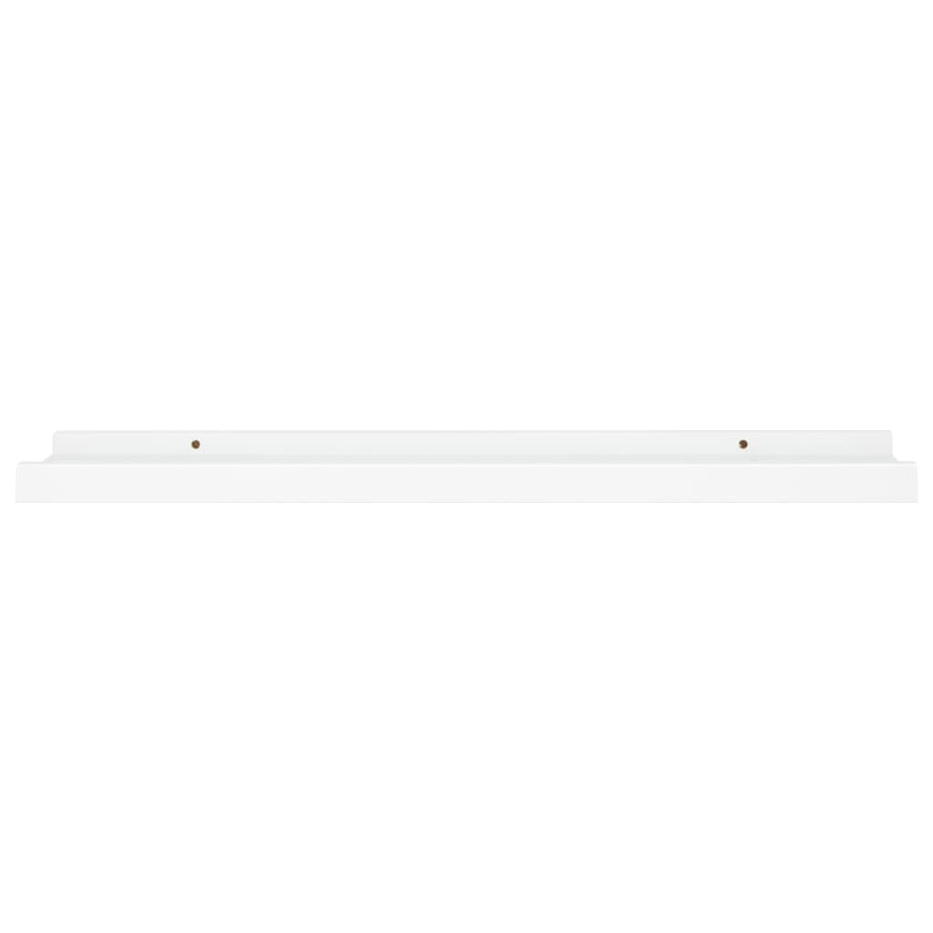 Floating Shelf Wall Mount - 2 Pack White MDF Shelves 23.6