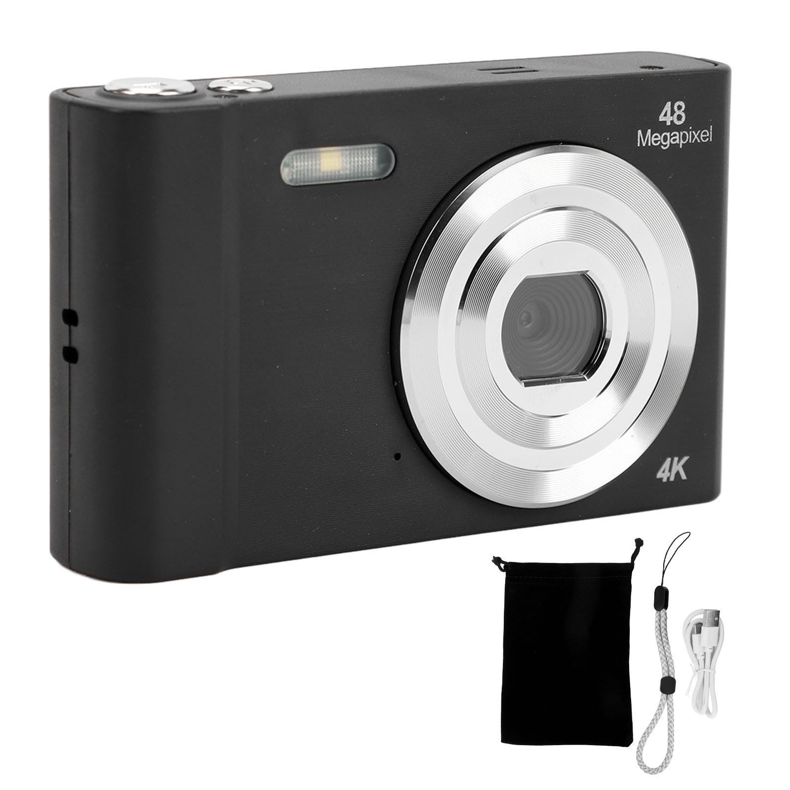 4K Digital Camera 48MP with 16X Zoom, 2.4 Inch IPS Screen & CMOS Sensor - Compact Point and Shoot Camera Supports 128GB SD Card - Perfect for Travel Photography, Vlogging, and Outdoor Adventures