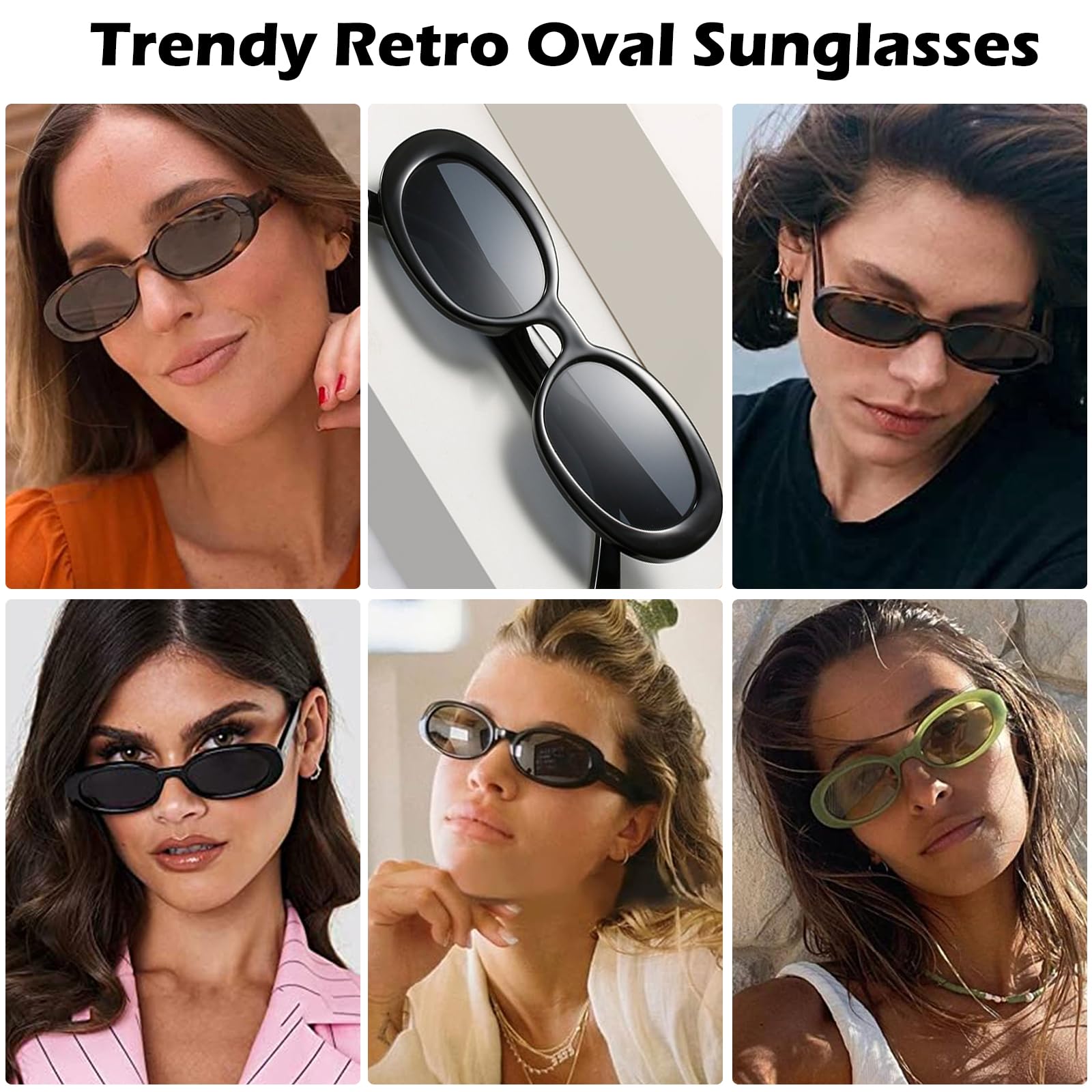 Stylish Oval Sunglasses for Women - UV Protection, Polarized, Fashionable & Lightweight - Perfect for Driving, Beach, and Outdoor Activities
