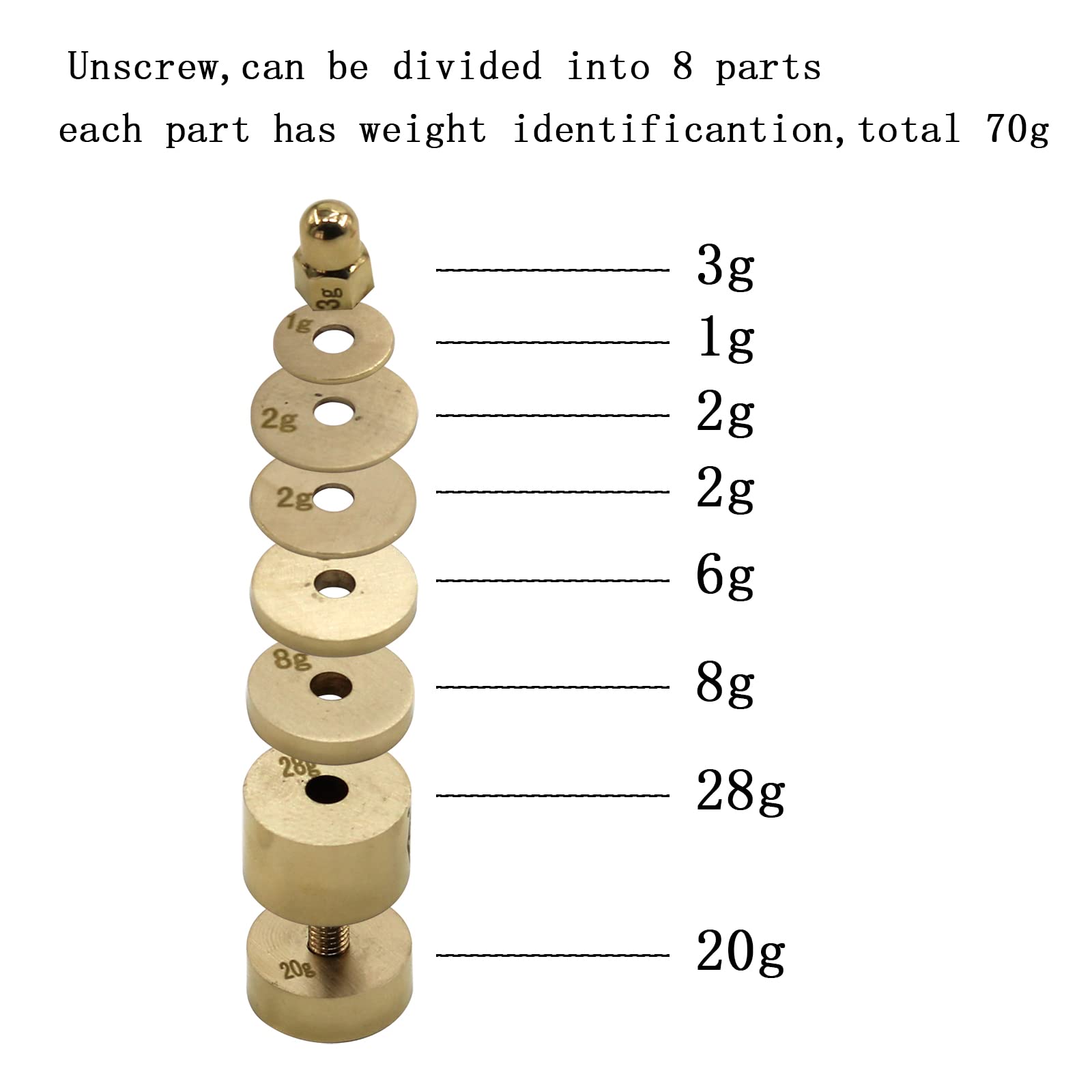 Triomphe 1400A Piano Tuning Tool - White Key Weight Measurement with 70g Copper Weight for DIY Piano Maintenance & Repair | Perfect for Piano Technicians, Tuners & Enthusiasts
