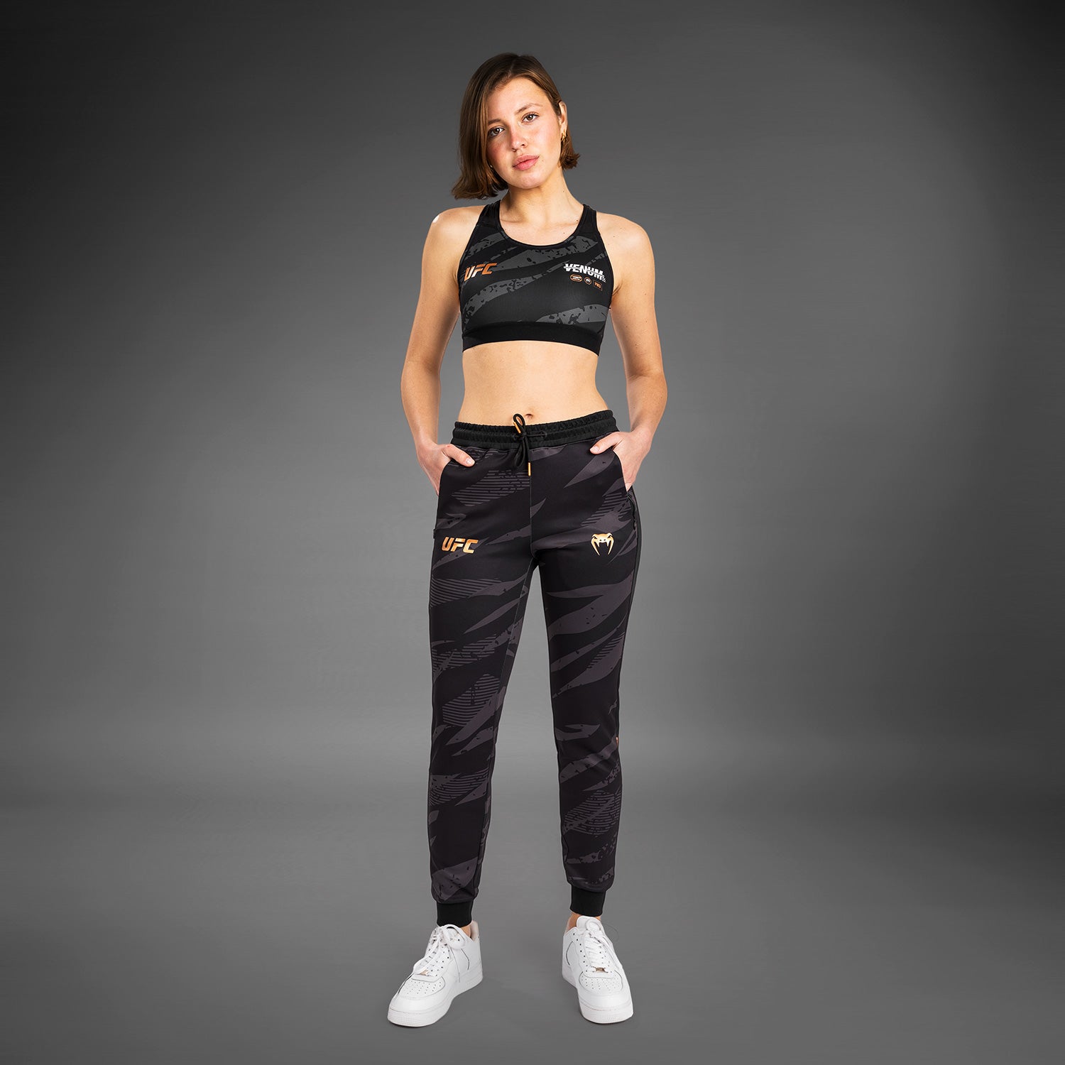 Venum UFC Adrenaline Fight Week Women's Training Pants - Urban Camo Print for MMA, Boxing & Fitness Workouts