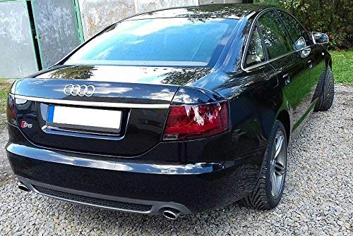 Audi A6 C6 Saloon Rear Diffuser S-Line Style Bumper Lip Spoiler - Enhance Your Car's Sporty Look for Street Racing & Show Car Events
