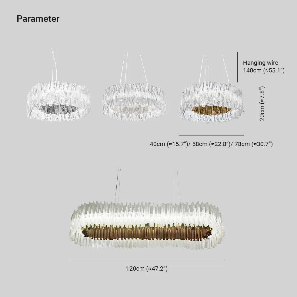 Modern Wave-Shaped Pendant Light for Living Room - Sleek Ceiling Lighting Fixture for Dining Room, Bedroom, and Home Decor