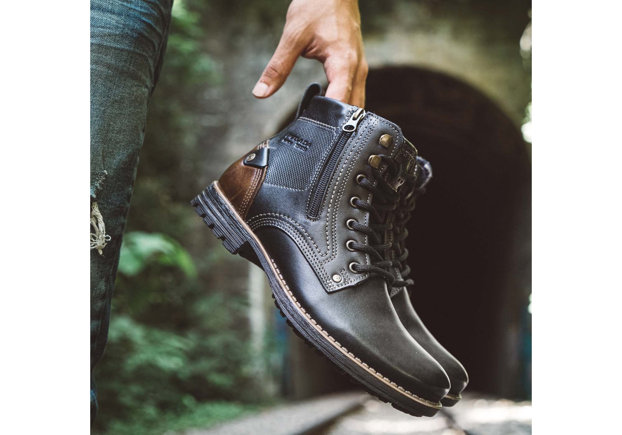 Premium Diago Men's Leather Boots - Handcrafted in Brazil - Durable & Comfortable for Casual Wear, Outdoor Adventures & Work