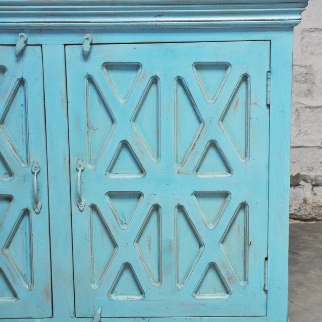 French Style Solid Wood Sideboard - Elegant Buffet Cabinet for Dining Room, Living Room & Entryway Storage | Rustic Farmhouse Decor