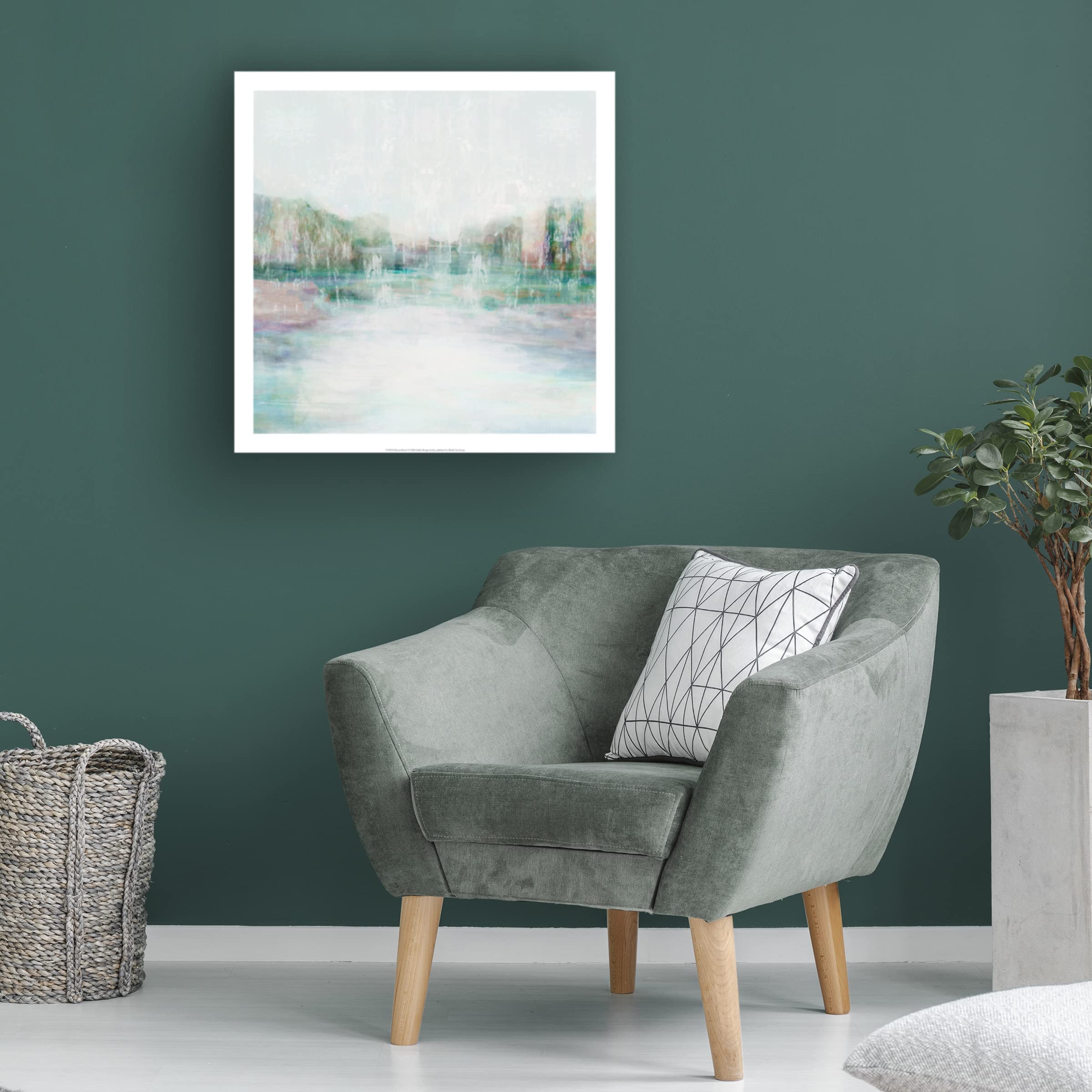 Stellar Design Studio 'Distant Pond I' Canvas Wall Art Print - Modern Landscape Painting for Living Room, Bedroom & Office Decor