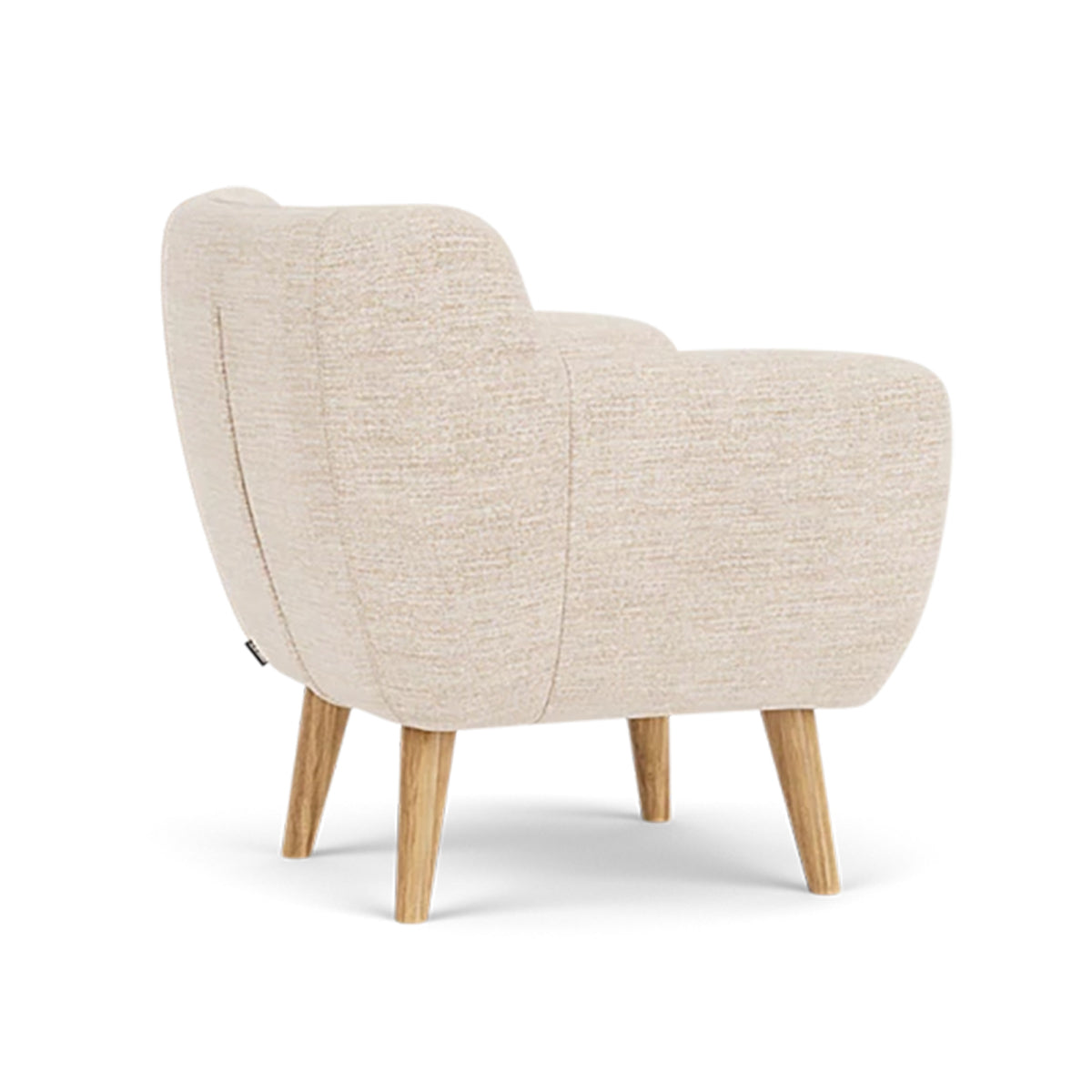 Anne Fabric Armchair - Modern Upholstered Accent Chair for Living Room, Bedroom & Office - Comfortable Lounge Chair with Sturdy Wooden Legs (Perfect for Reading, Relaxing & Home Decor)