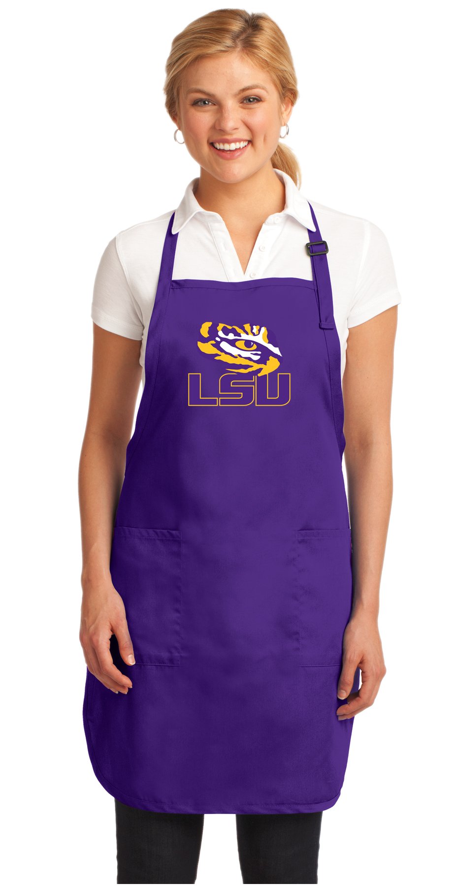 LSU Aprons for Men & Women - Premium Quality, Made in USA - Perfect for Cooking, Grilling, Baking & DIY Projects