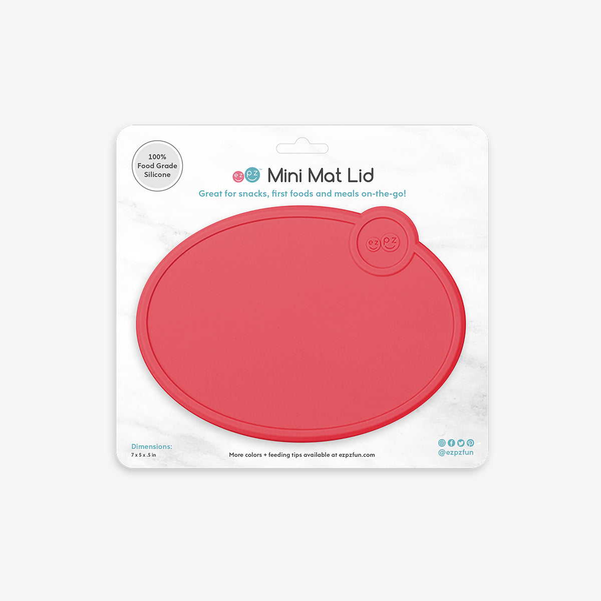 Ezpz Mat Lids – Reusable Silicone Food Storage Covers for Snacks & Meals | Perfect for Lunchboxes, Travel, and On-the-Go Dining