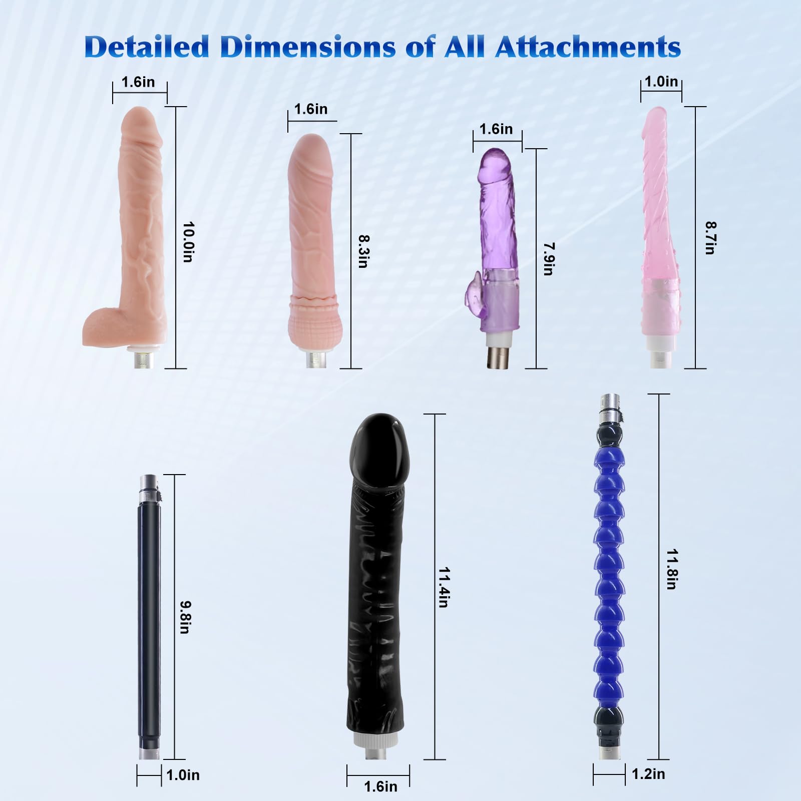 Realistic Thrusting Sex Machine for Men & Women - Adult Fucking Machine with 3 XLR Connector & 7 Accessories - Perfect for Couples Play, Solo Pleasure & BDSM Scenes