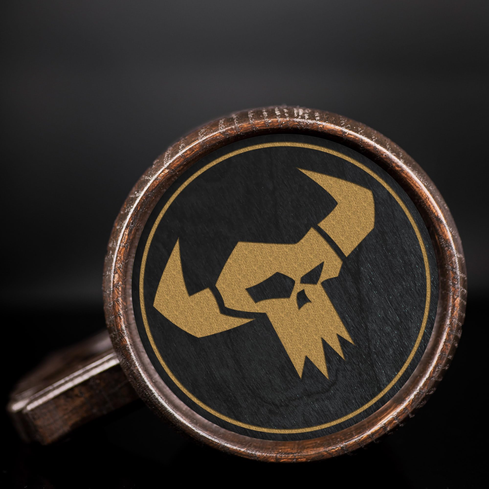 40K Orks Custom Beer Mug - Personalized Wooden Tankard with Unique Design - Perfect Gamer Gift for Men, Him, Dad, Father - Anniversary, Birthday, Wedding Present - Great for Parties, Gaming Nights & Collectibles