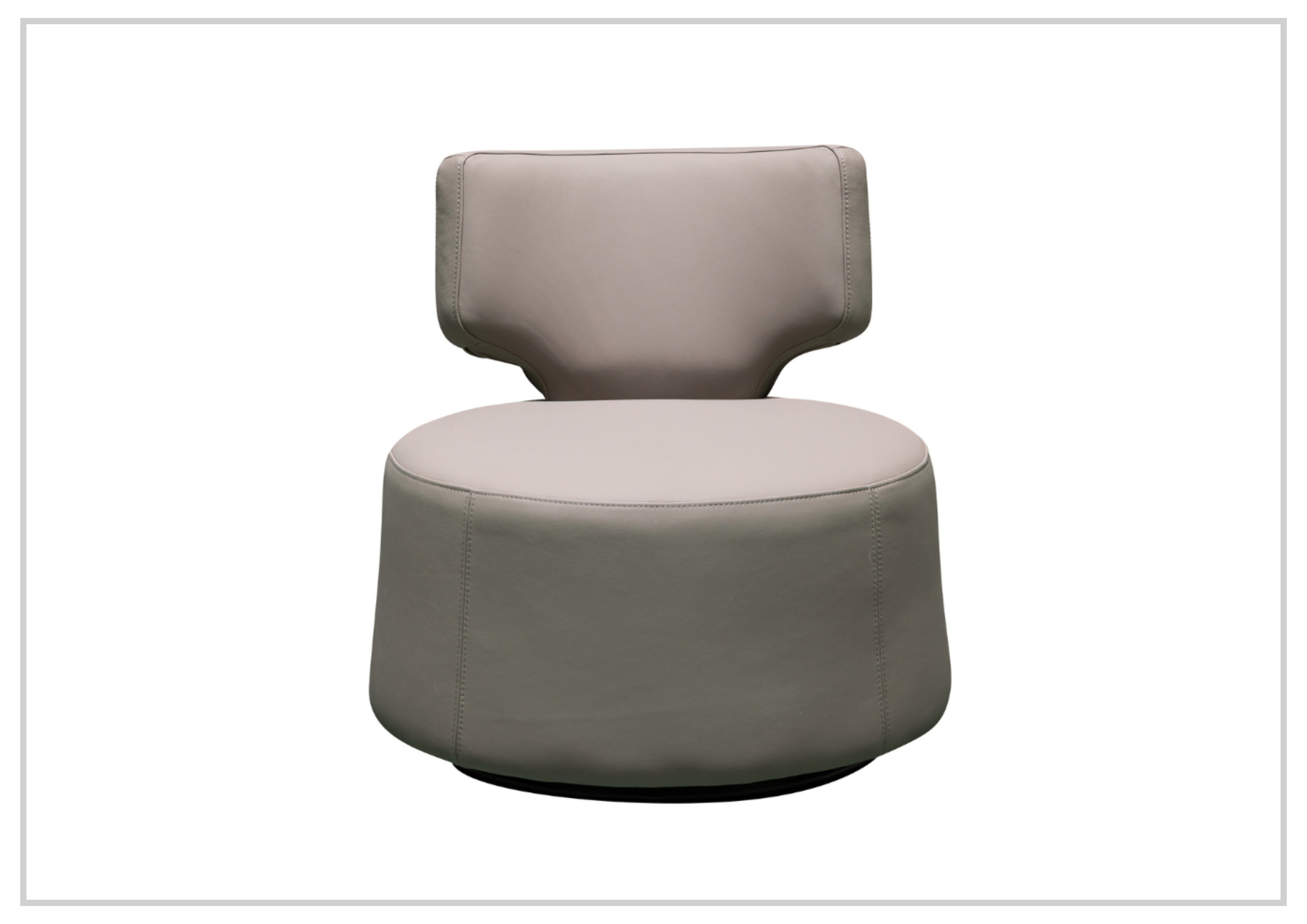 Klaussner Pavia Leather Swivel Chair with Foam Back & Seat Cushion - Modern Office Chair for Home & Office Workspace, Comfortable Desk Chair for Working, Studying or Gaming