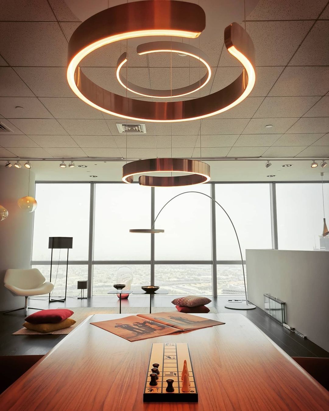 Modern Circular Chandelier - Elegant Round Ceiling Light Fixture for Dining Room, Living Room & Bedroom | Perfect for Home Decor & Interior Design