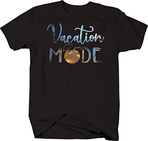 Impact Art Vacation Mode Beach Softstyle T-Shirts - Comfortable Casual Wear for Summer Travel, Beach Trips & Relaxation