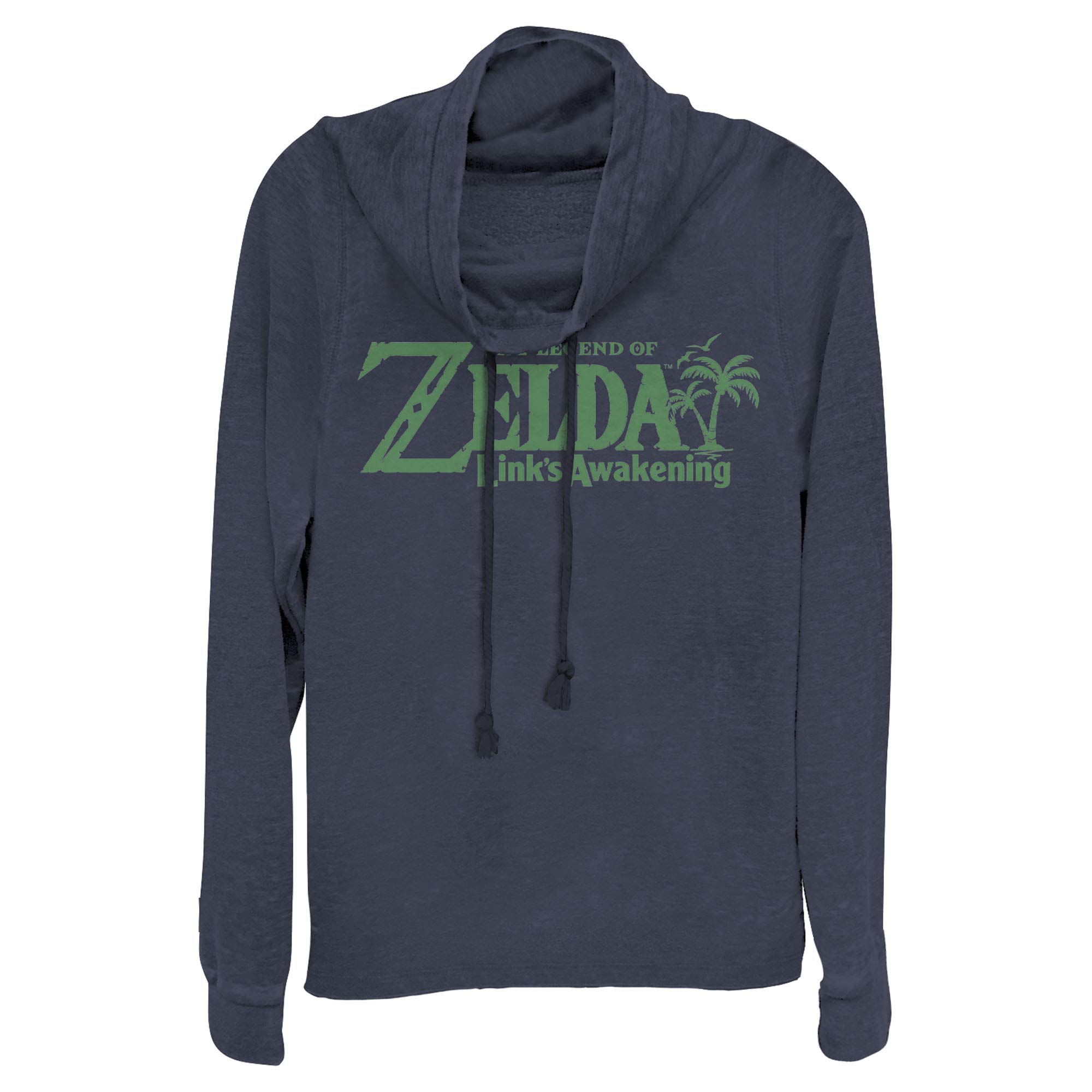 Nintendo Legend of Zelda Link's Awakening Logo Pullover Sweatshirt for Teens - Cozy Cowl Neck Gaming Hoodie for Casual Wear & Anime Conventions