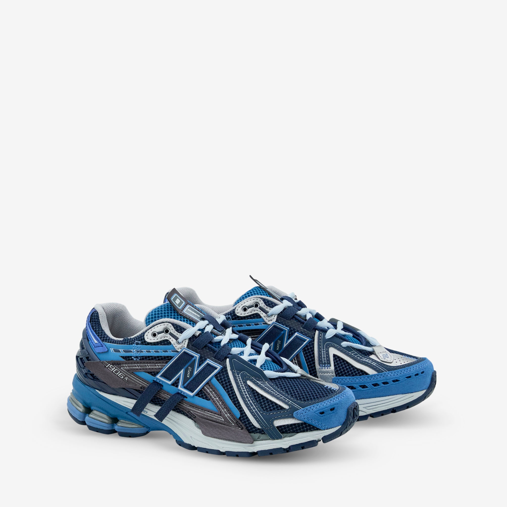 1906A Running Shoes for Men - Blue & Slate Grey | Lightweight Comfortable Sneakers for Jogging, Gym & Daily Wear