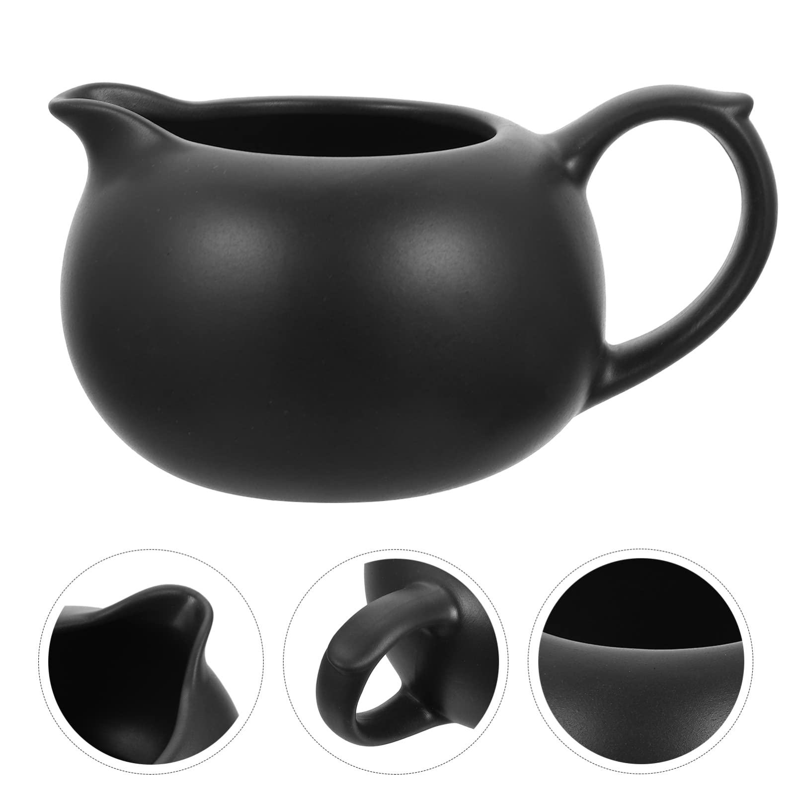Hemoton Mini Creamer Jugs - Ceramic Sauce Cups for Milk & Coffee | Small Pitcher Without Handle | Perfect for Coffee Shops, Restaurants & Home Breakfast Use