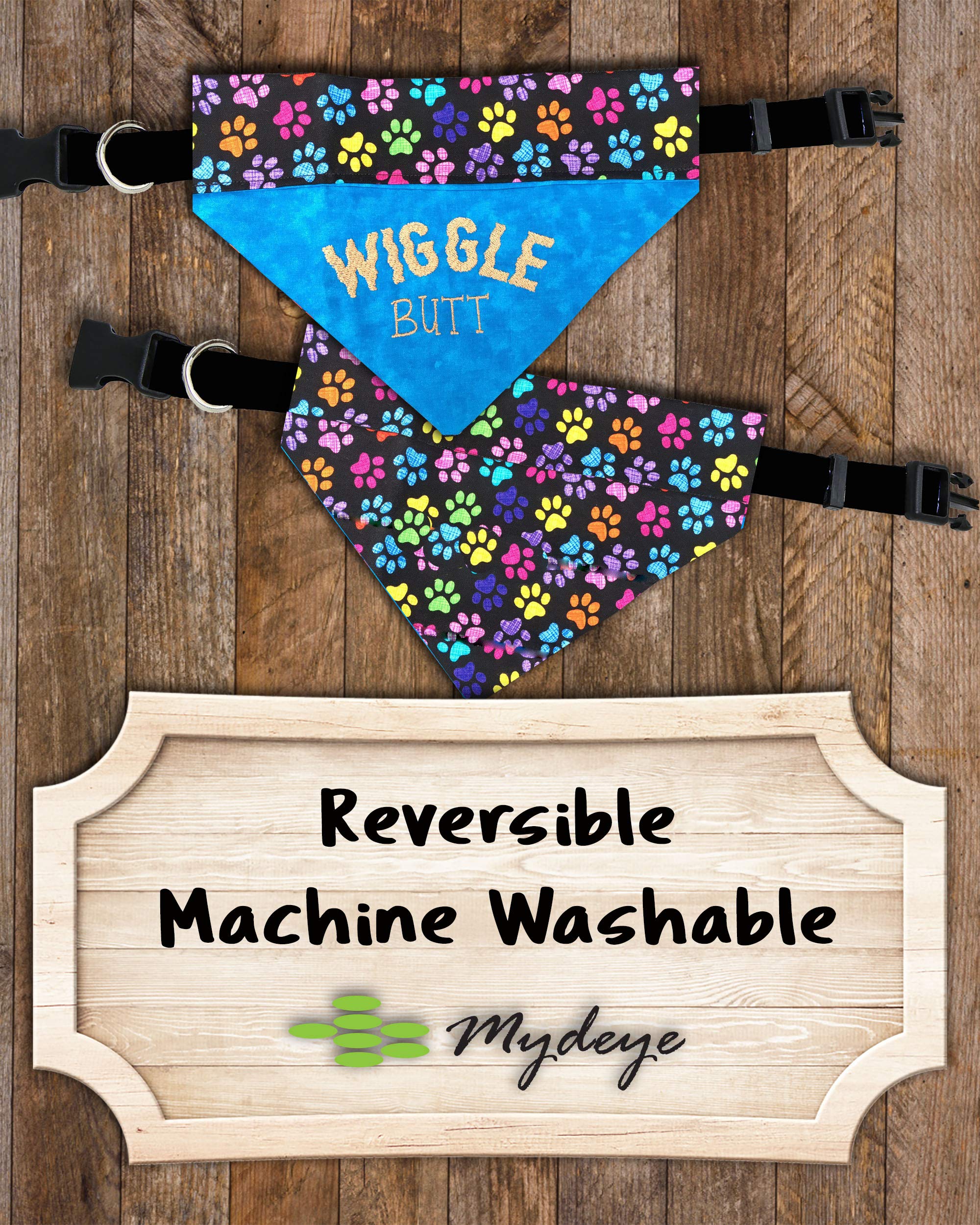 Funny Embroidered Personalized Dog Bandana - Wiggle Butt Bandana, Over-the-Collar Pet Accessory for Small Medium Large Dogs - Perfect for Walks, Parties & Photo Shoots