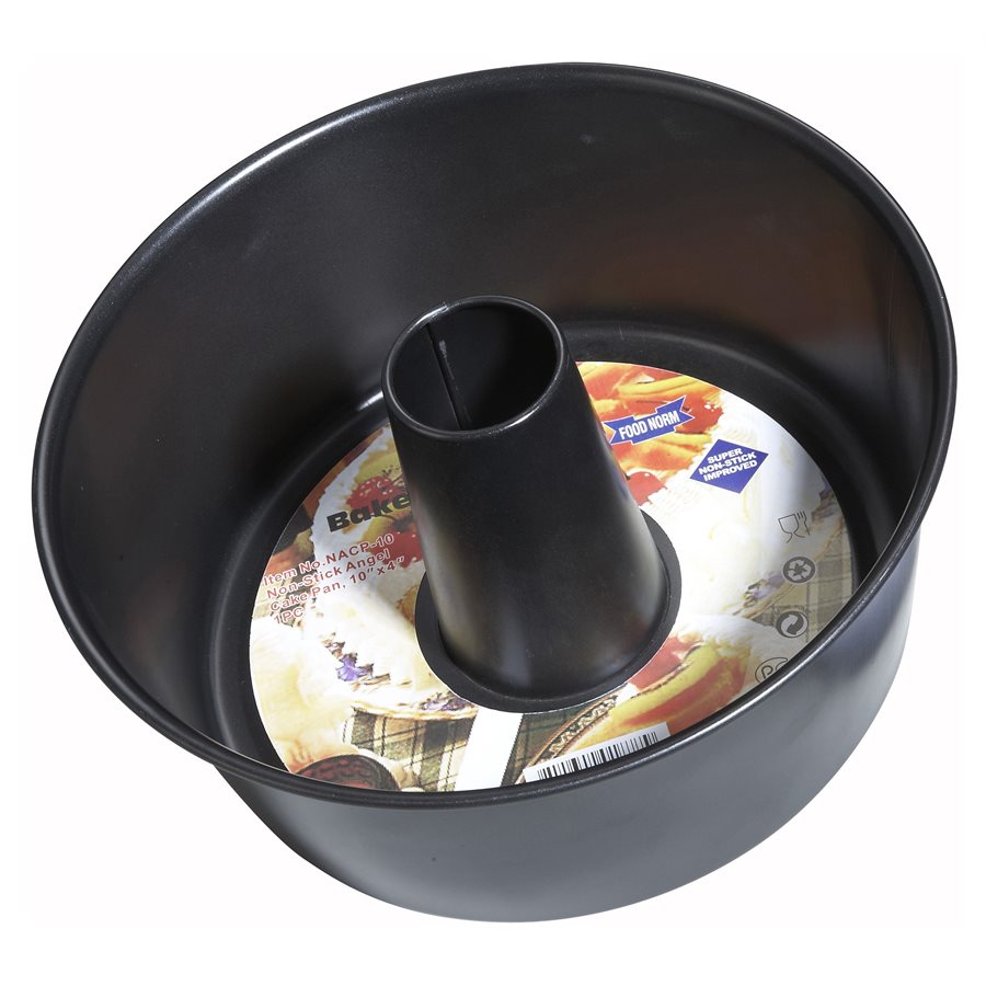 Winco 10-Inch Non-Stick Angel Food Cake Pan - 4-Inch Deep Professional Baking Pan for Perfect Cakes - Ideal for Home Bakers, Birthday Cakes & Special Occasions
