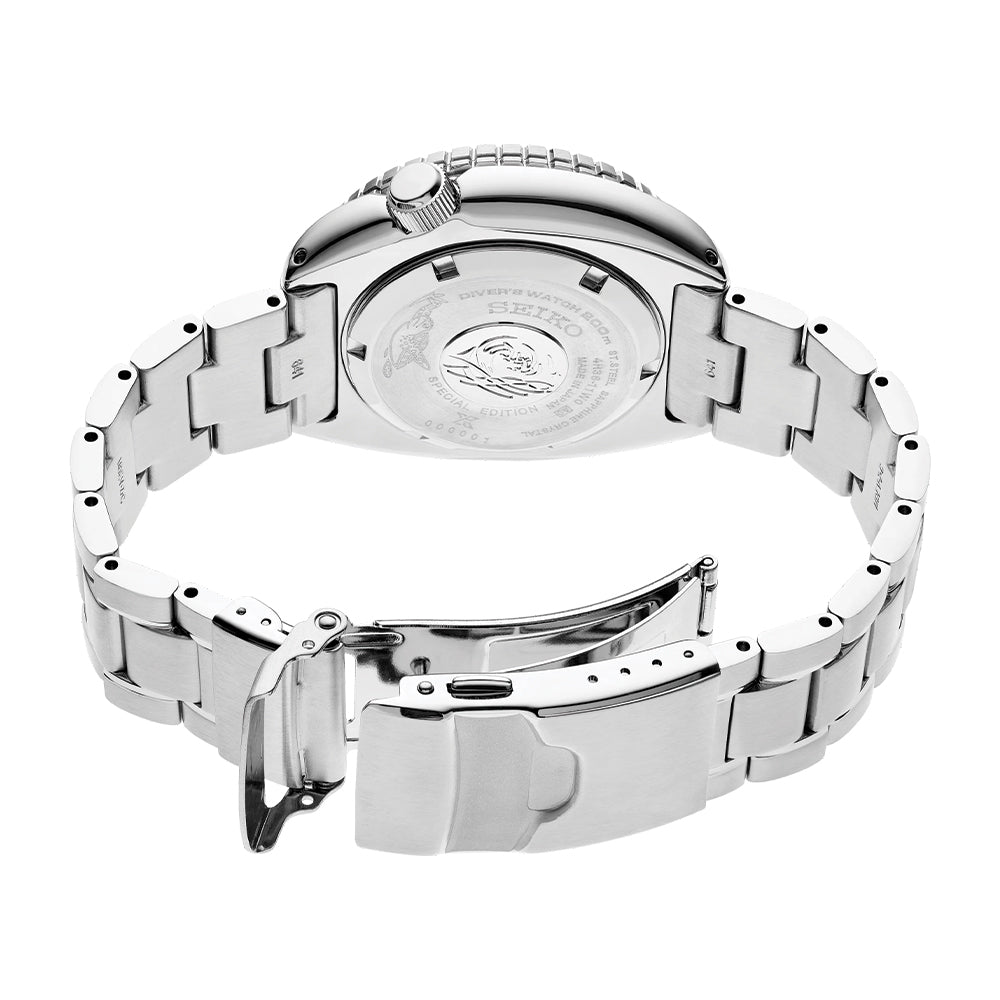 Seiko SRPH57 Prospex U.S. Special Edition 45mm Green Dial Men's Diver Watch with Stainless Steel Bracelet - Perfect for Scuba Diving, Water Sports & Everyday Wear