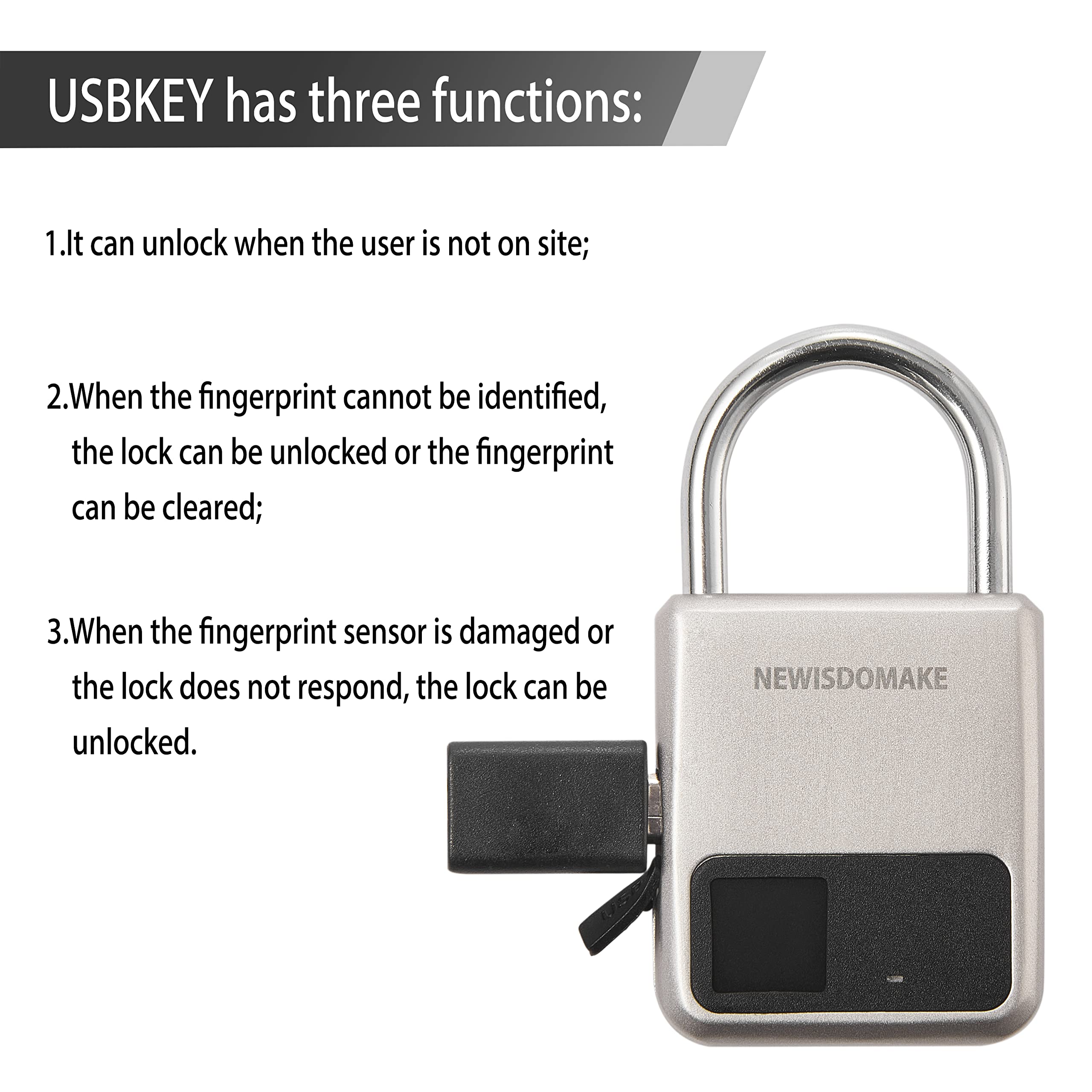 Smart Fingerprint Padlock with USB Charging - Biometric Lock for Luggage, Backpack, Gym Locker & Travel Security - Gold Digital Lock for Home, Office & Outdoor Use