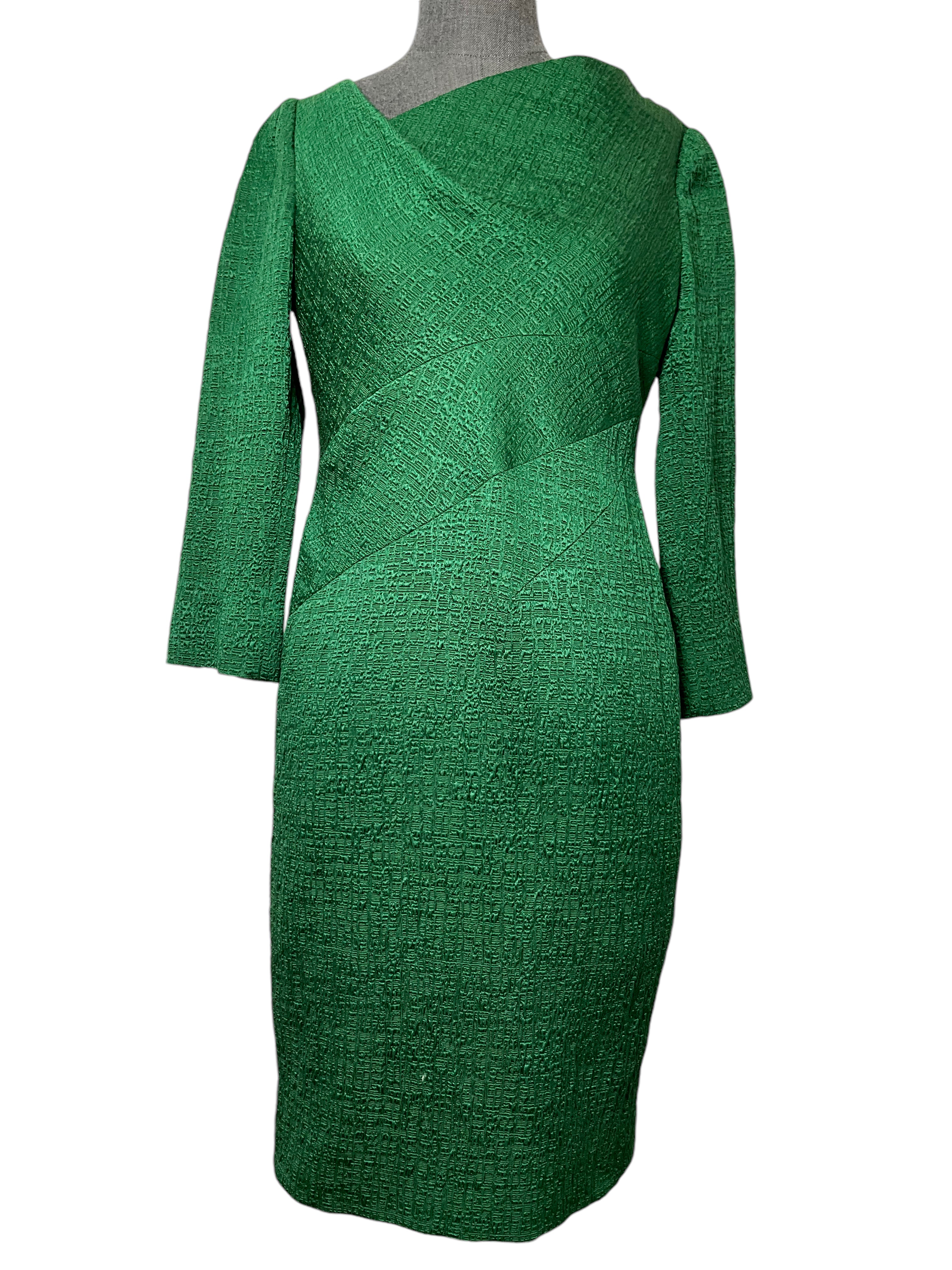 Oscar de la Renta Women's Cowl Neck Midi Dress Size M - Elegant Formal & Cocktail Party Wear for Evening Events