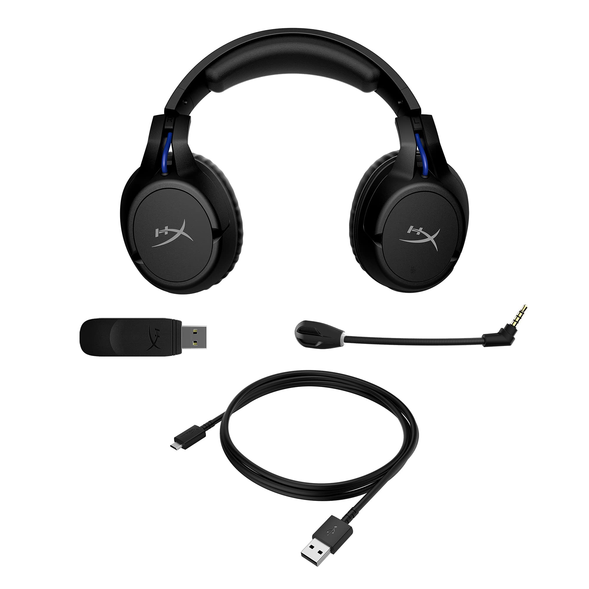 HyperX Cloud Flight Wireless Gaming Headset for PS5, PS4, PC - 30H Battery Life, Memory Foam Ear Cushions, Noise-Cancelling Mic with LED Mute (Renewed) - Perfect for Competitive Gaming & Long Streaming Sessions