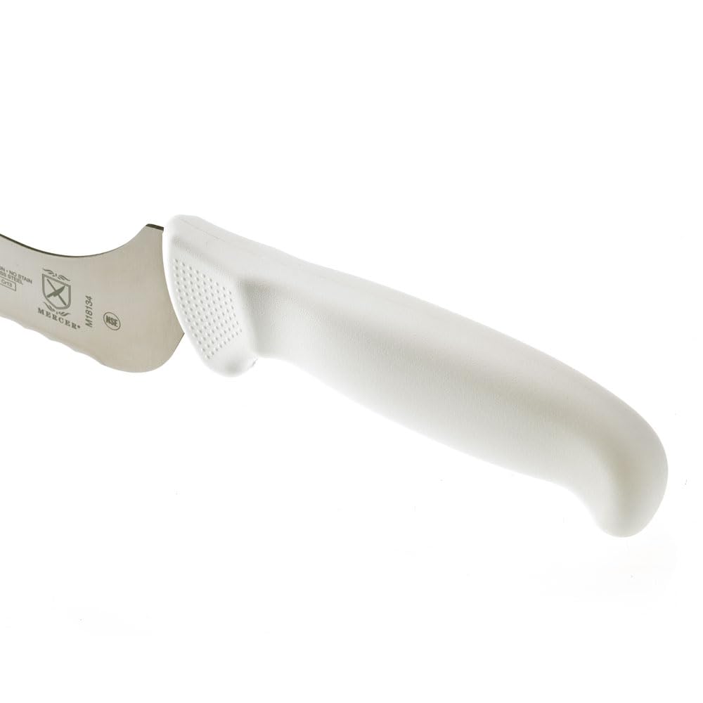 Premium Mercer Culinary 6-Inch White Offset Bread Knife - Ultimate Sandwich & Cake Slicing Tool for Home Bakers & Professional Chefs | Ideal for Artisan Breads, Pastries & Delicate Desserts