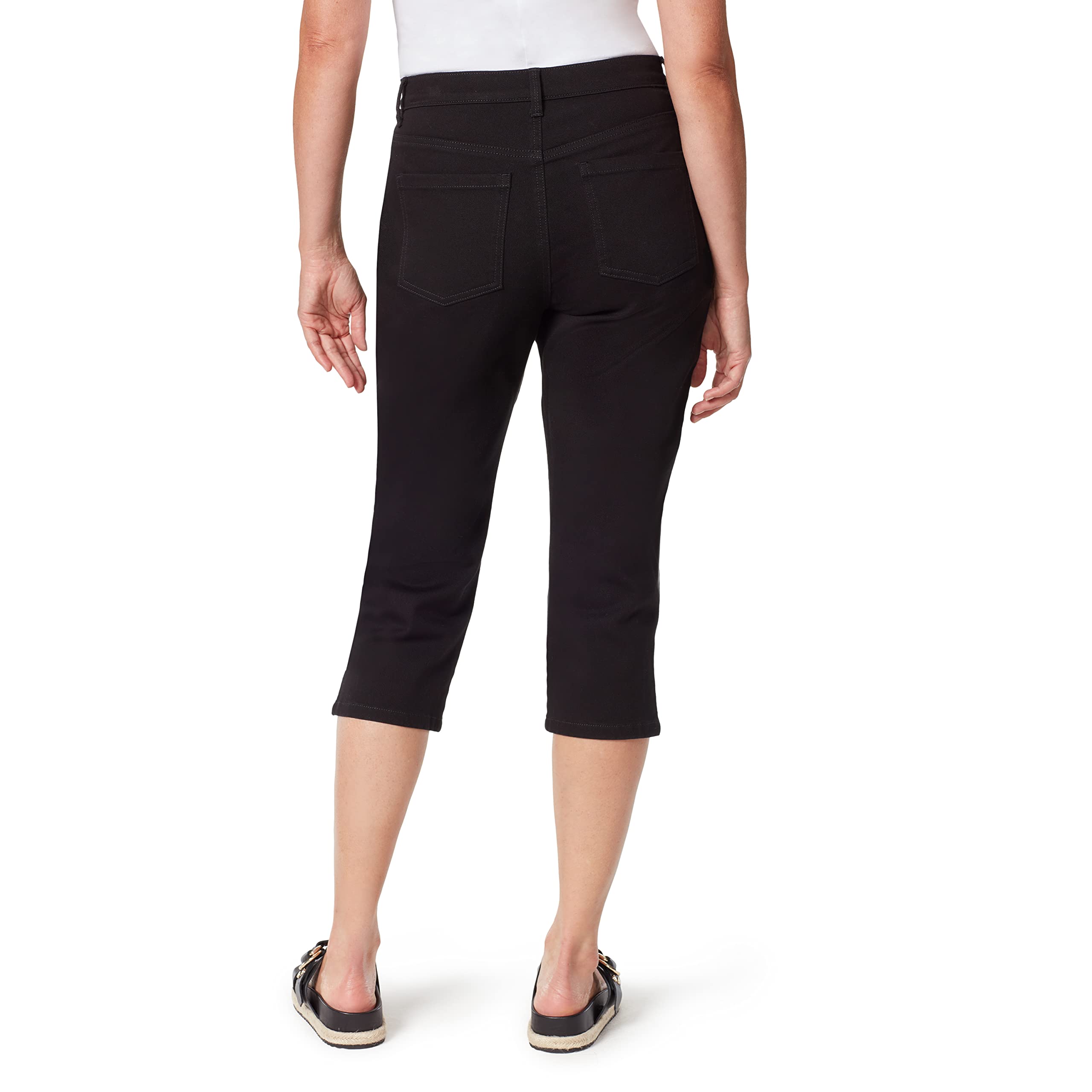 Gloria Vanderbilt Women's Amanda Capri Jean Petite - Classic Stretch Denim Shorts for Casual Wear, Summer Outfits & Beach Vacations