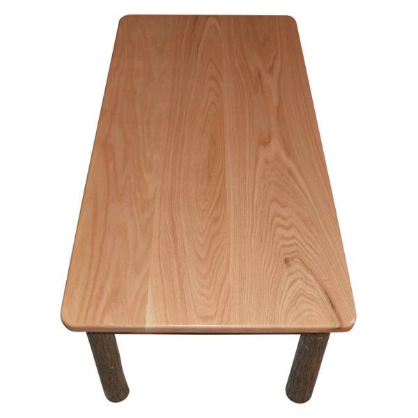 Solid Hickory Wood Coffee Table - Rustic Farmhouse Style Living Room Furniture for Home Decor & Relaxation