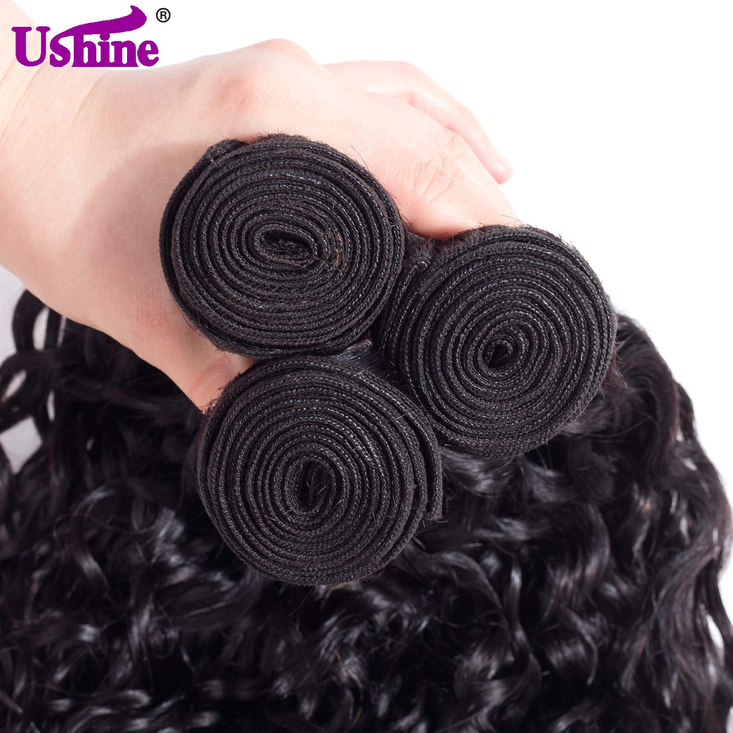 8A Grade Brazilian Virgin Hair Bundles 24 22 20 Inch - Wet & Wavy Unprocessed Human Hair Weave for Water Wave Hairstyles | Natural Black Color | Perfect for Daily Wear, Parties & Special Occasions