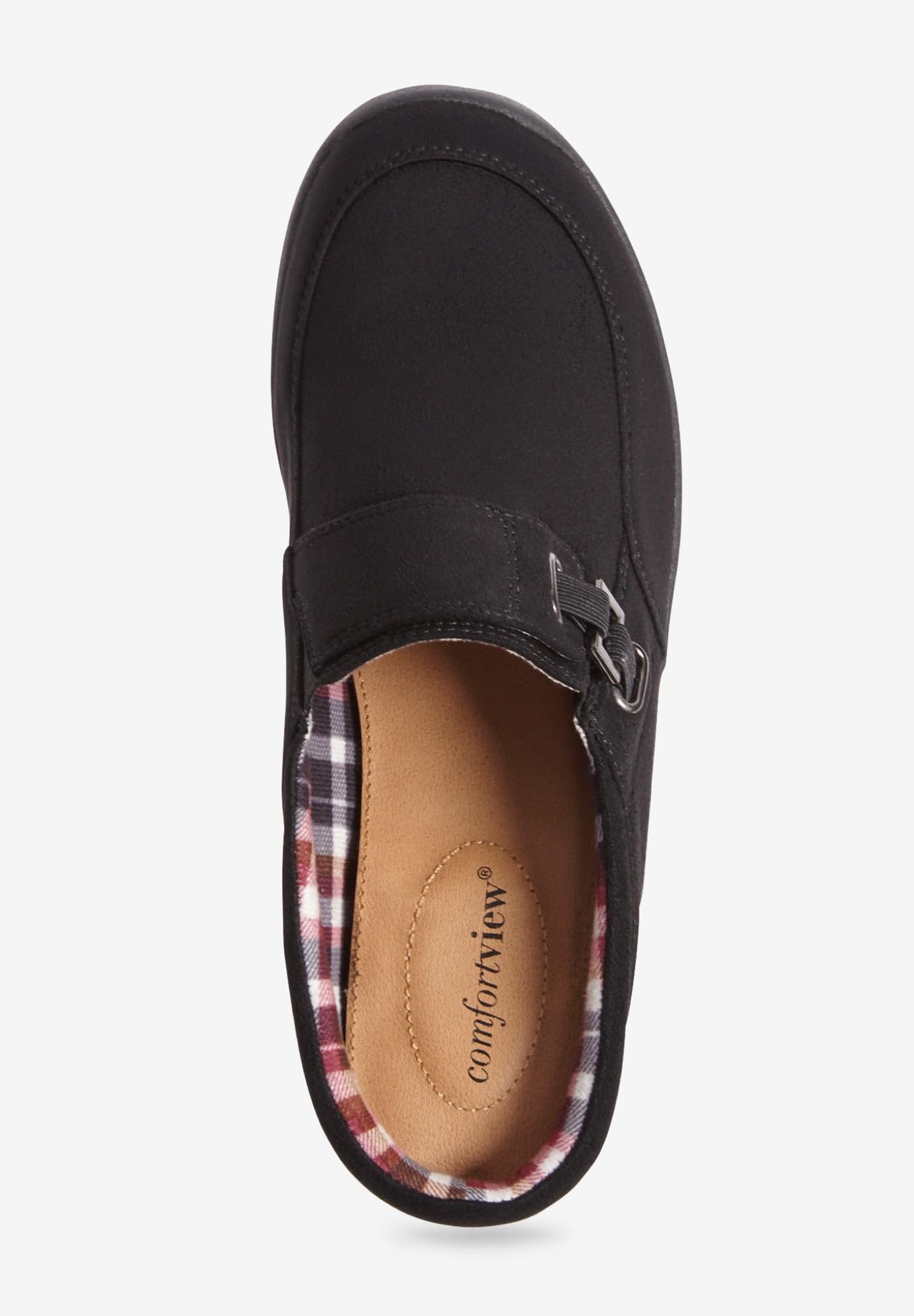 Comfortview Women's Wide Width Joy Mule Slip-On Shoes - Comfortable House Slippers for Relaxing at Home, Lounging & Errands