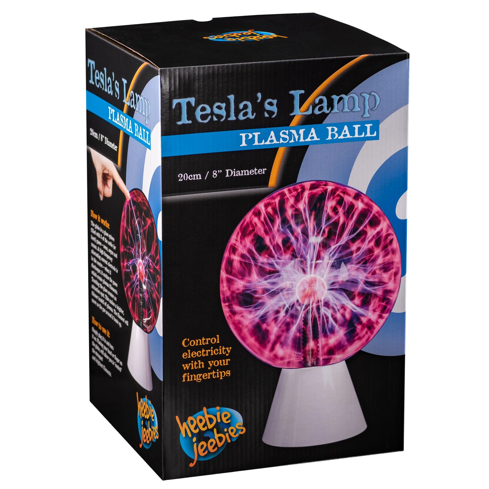 HEEBIE JEEBIES Tesla Coil Plasma Lamp - Large Size, Science Desk Decor, Unique Gift for Tech Lovers & Office Decor (Perfect for Home, Office, or Science Classroom Display)