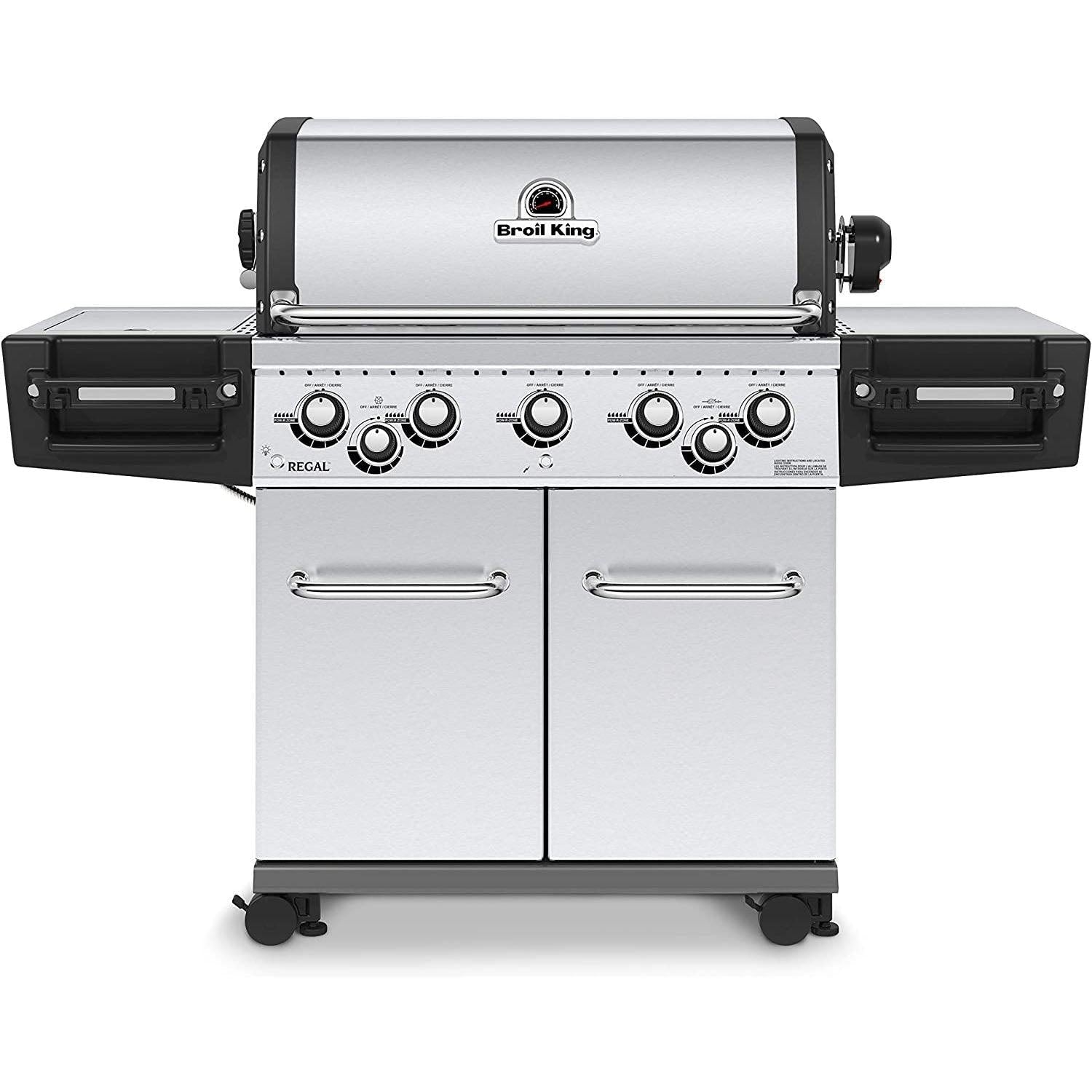 Broil King Regal S590 PRO Built-In Cabinet Liquid Propane Gas Grill - Outdoor Cooking for Backyard, Patio & BBQ Parties