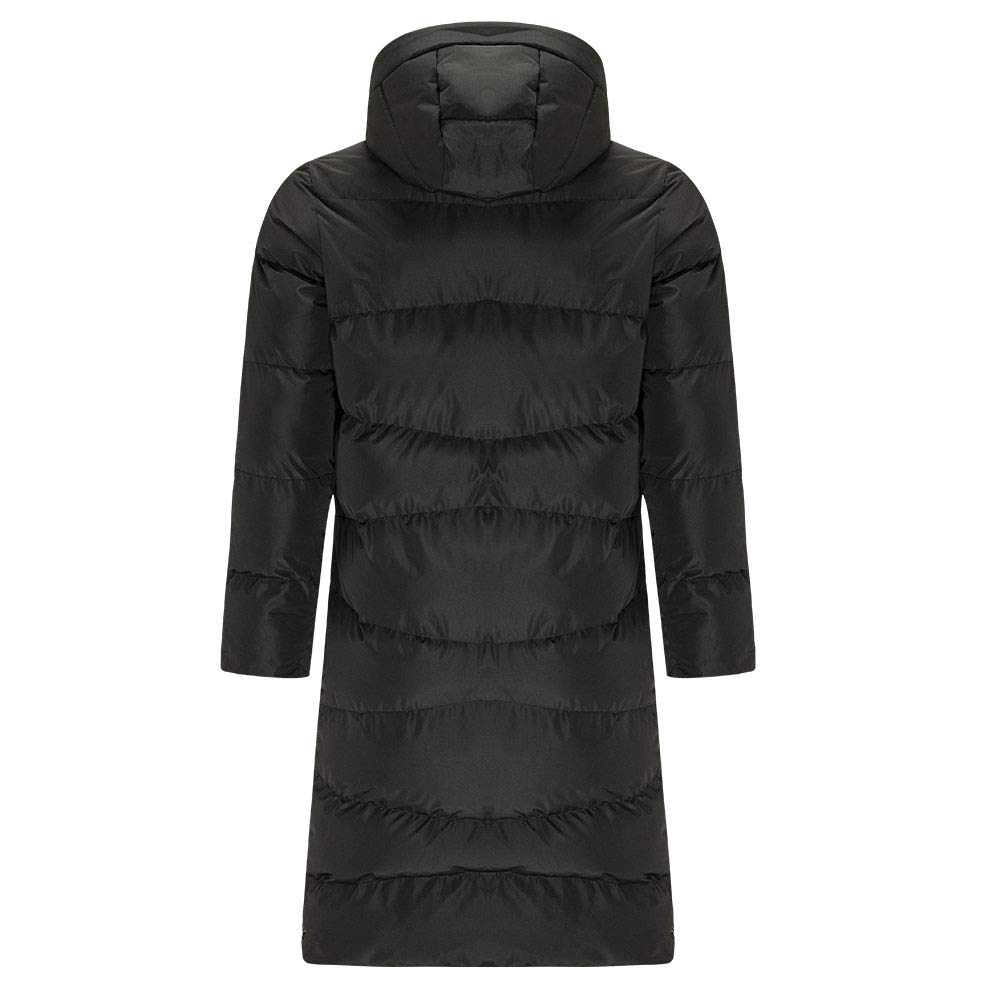 KELME Men's Long Parka Winter Coat - Windproof Hooded Soccer Jacket for Cold Weather, Warm Stadium Outerwear - Perfect for Outdoor Sports & Winter Activities