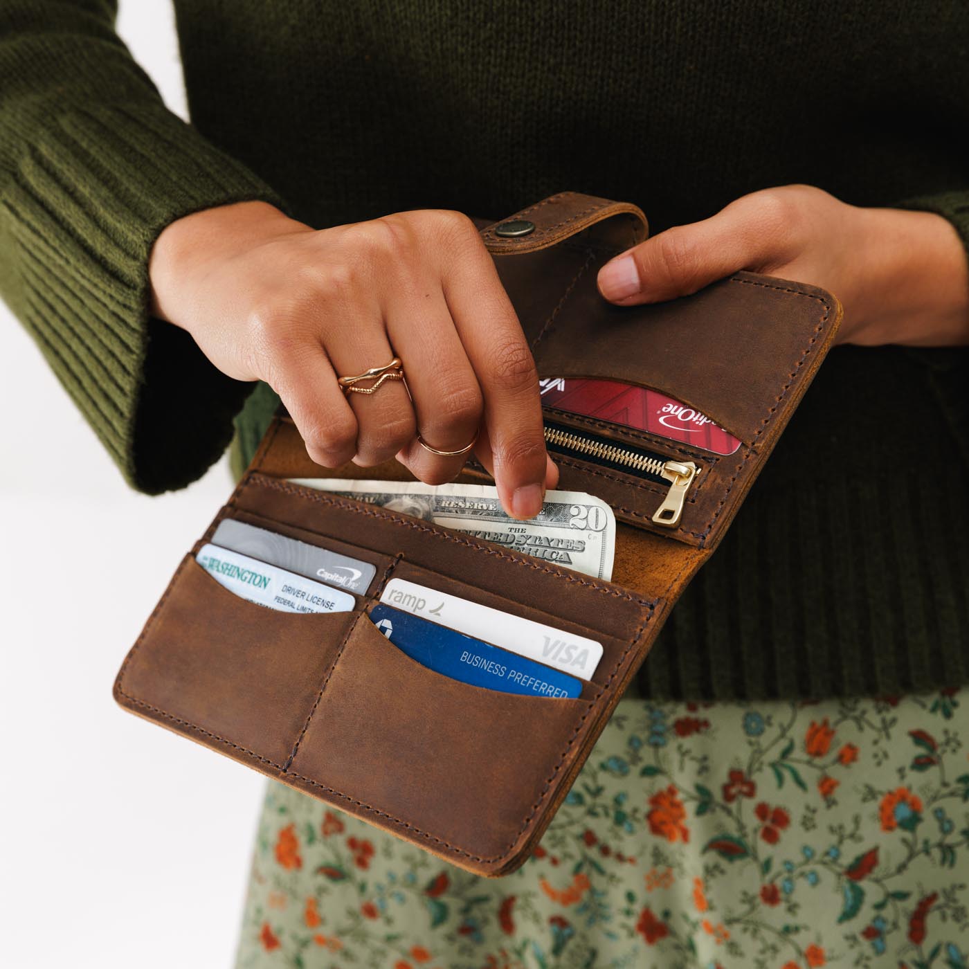 Women's Genuine Leather Bifold Wallet with RFID Blocking - Slim & Stylish for Everyday Use, Travel, and Business