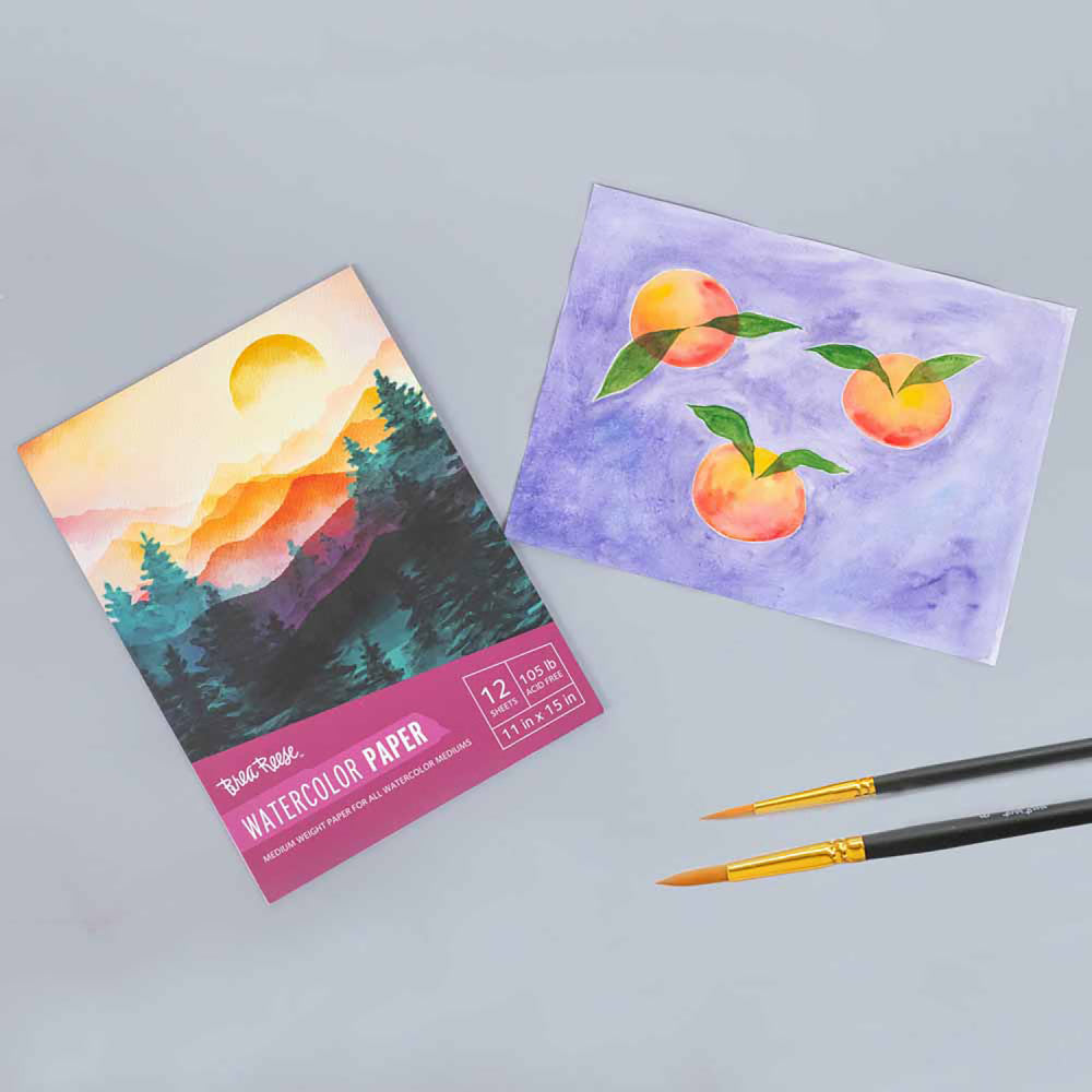 Brea Reese Watercolor Paper Pad - 50 Sheets, 11x15 Inches, 105lb Heavyweight, Acid-Free Cold Press Paper for Artists - Perfect for Watercolor Painting, Sketching & Mixed Media Art Projects